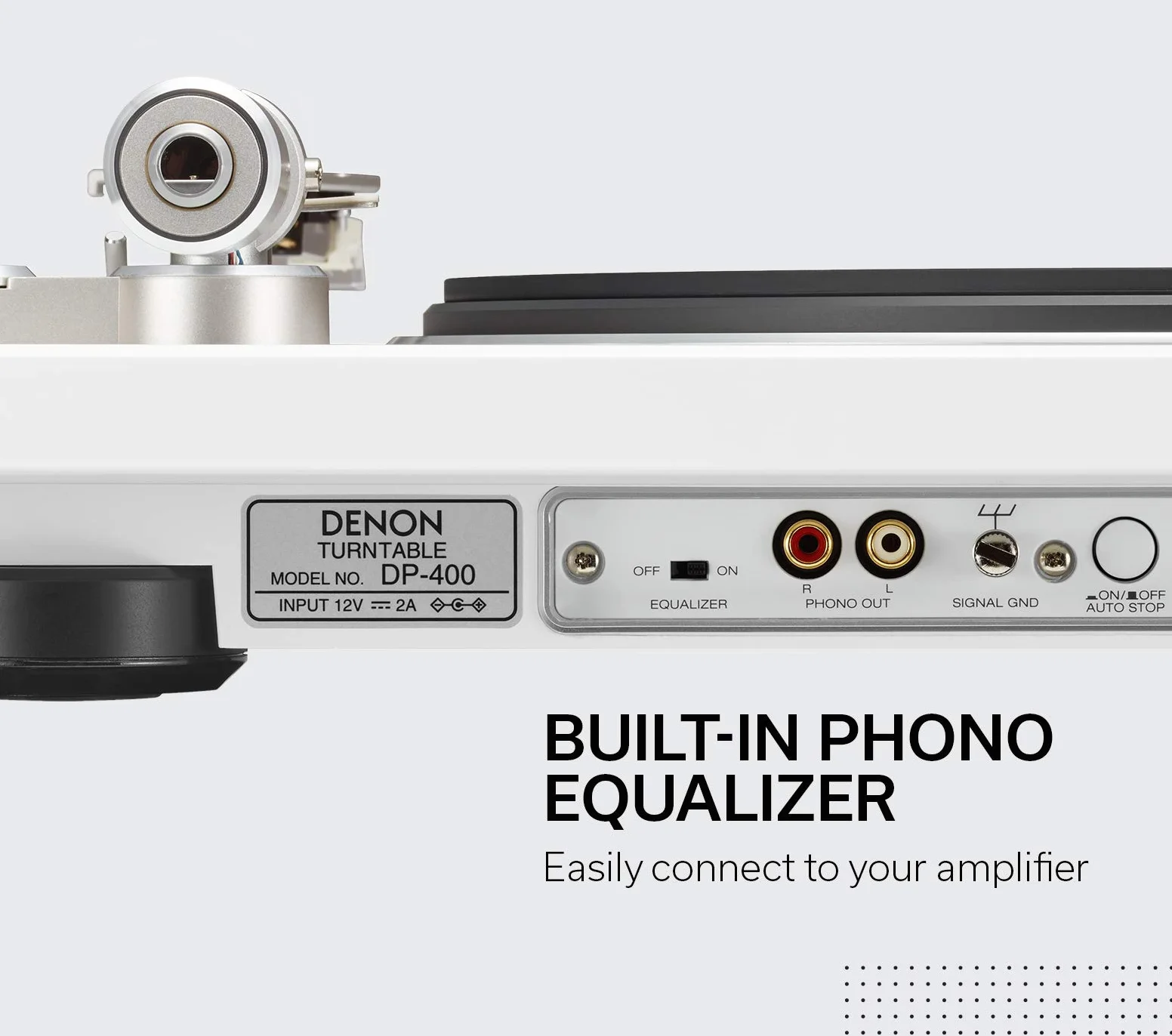 Denon Odtwarzacz płyt winylowych DP400BKEM DP-400, odtwarzacz płyt winylowych, MP3 i WAV, odtwarzacz LP z wbudowanym korektorem phono, wyjmowaną osłoną przeciwpyłową i wkładem MM, kompatybilny z MC - czarny