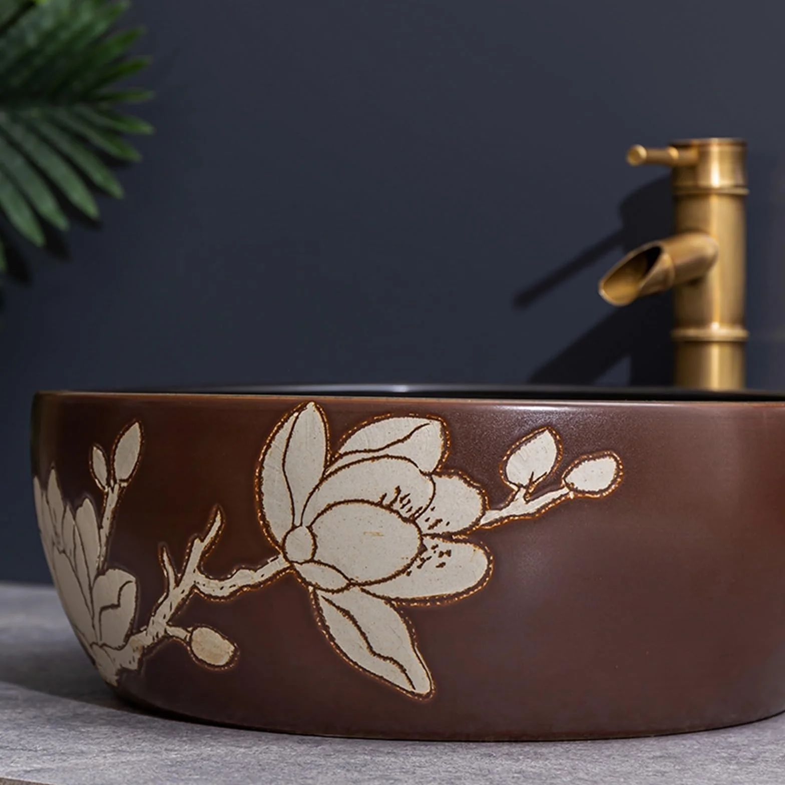 Umywalka nablatowa, umywalka nablatowa ceramiczna, umywalka łazienkowa w kształcie liścia, spersonalizowana umywalka zewnętrzna, umywalka łazienkowa ceramiczna SMA,