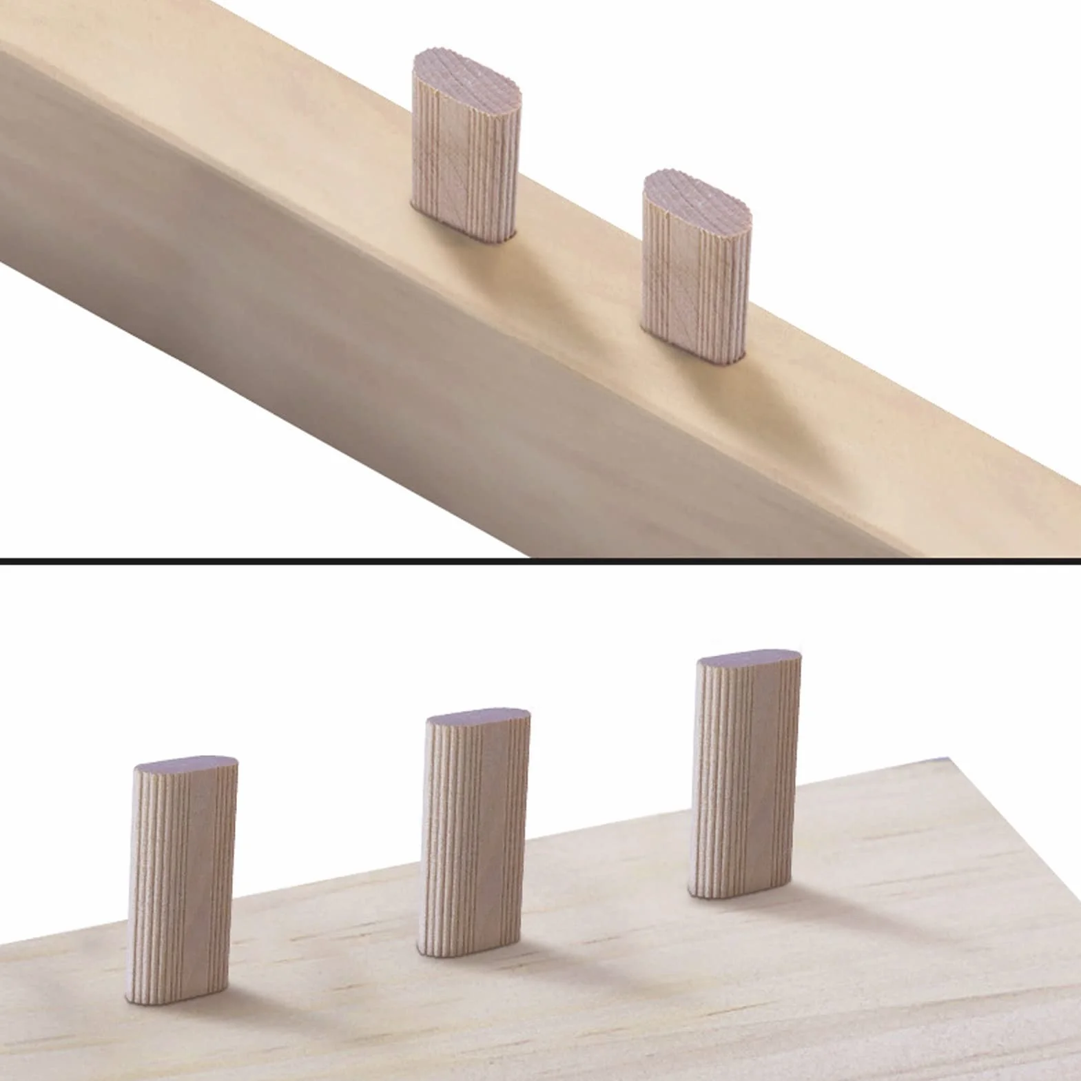 Kołek rozporowy, 50 szt. Kołki rozporowe drewniane 10x50mm lite drewno bukowe kołki domino kwadratowe do łączenia mebli stolarskich