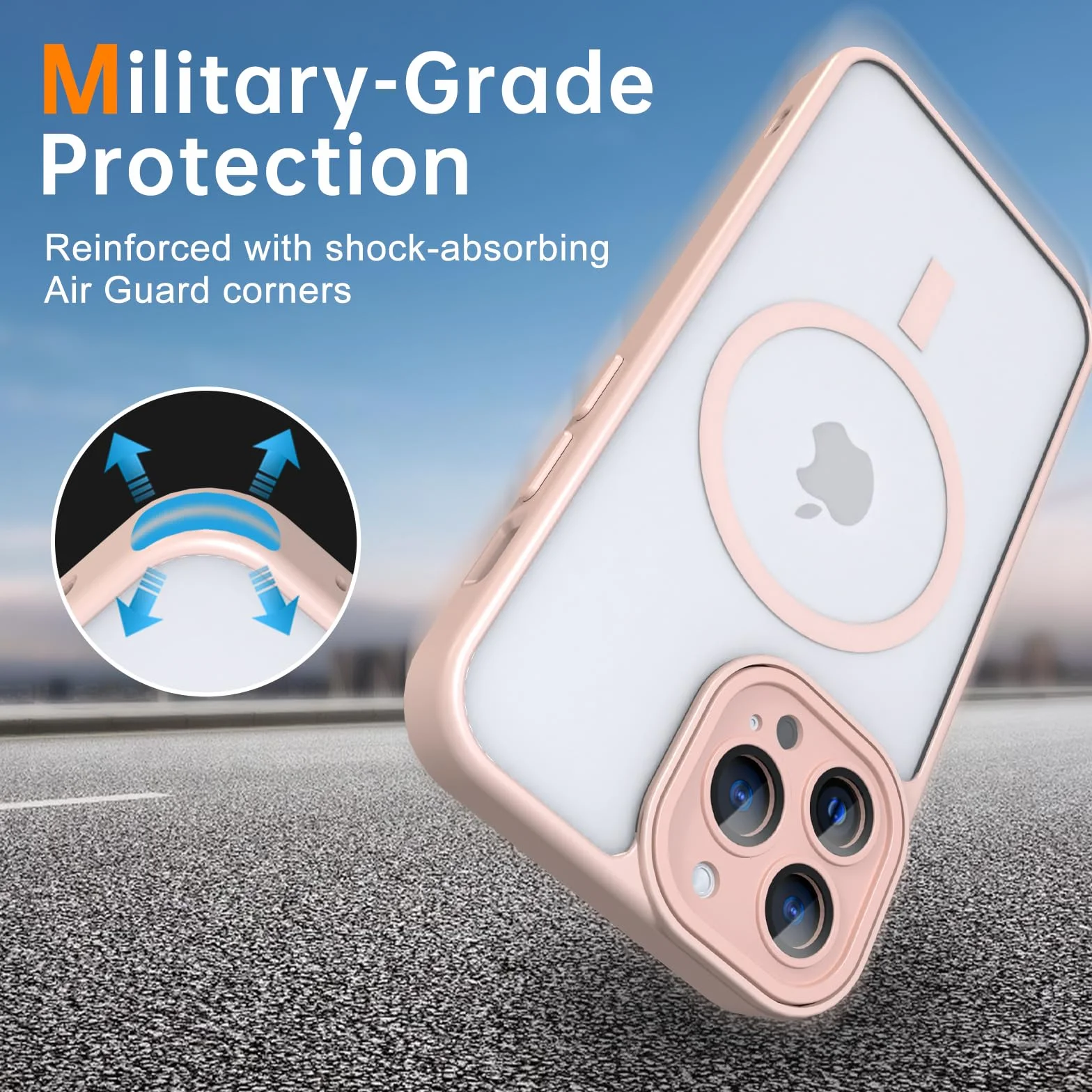 Nupcknn Etui magnetyczne do iPhone 14 Pro, z Magsafe (najwyższa ochrona wojskowa i siła magnetyczna), etui na telefon komórkowy do iPhone 14 Pro, przezroczyste, matowe, cienkie, odporne na uderzenia