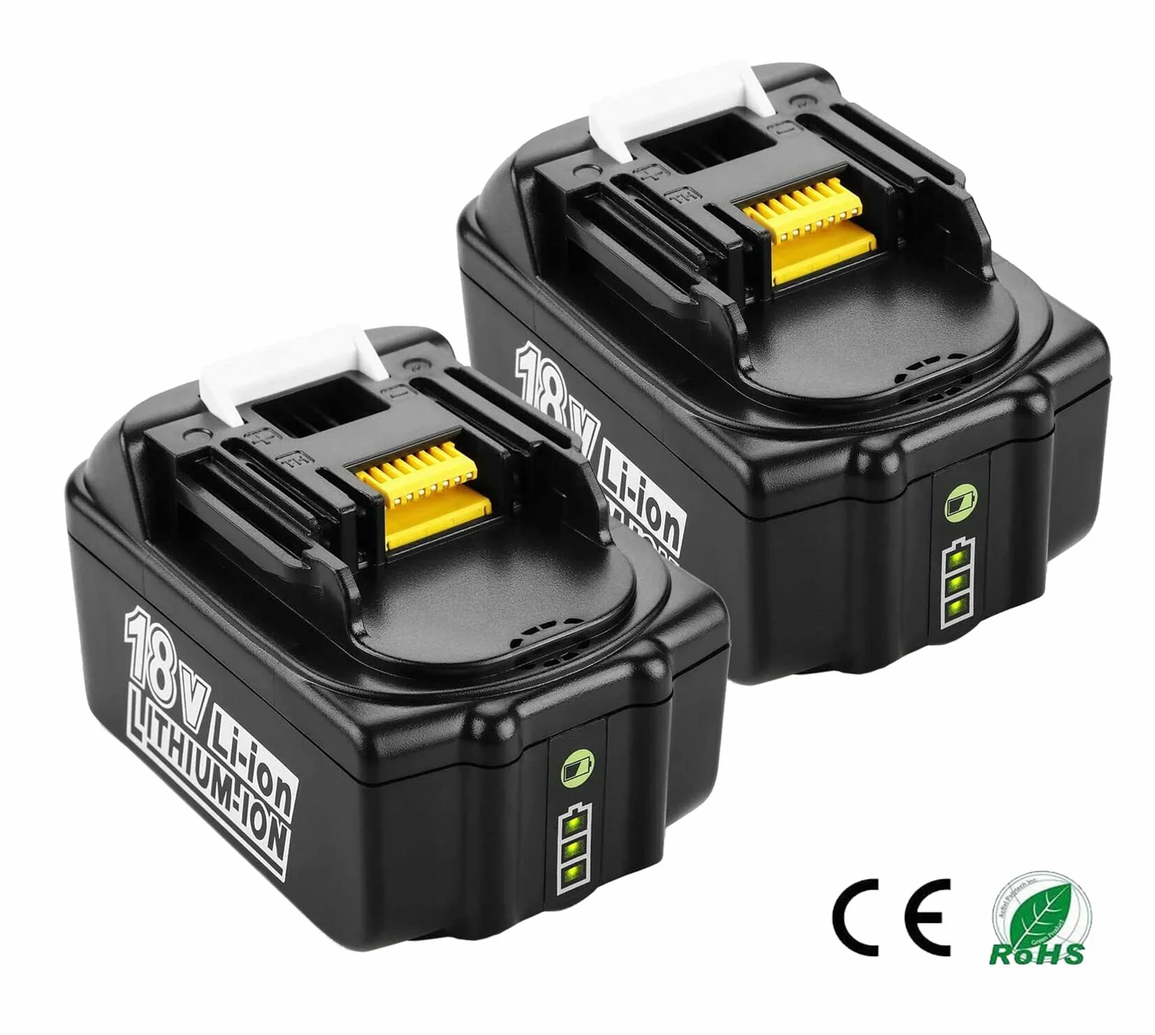 2 x wymienne baterie BL1850B 5000 mAh + ładowarka 18V 5 Ah do Makita DC18RC 3A, kompatybilne z BL1860B, BL1830B, do kosiarek DLM431Z, DLM380Z, DUC353Z, DHR171Z, DHP482Z