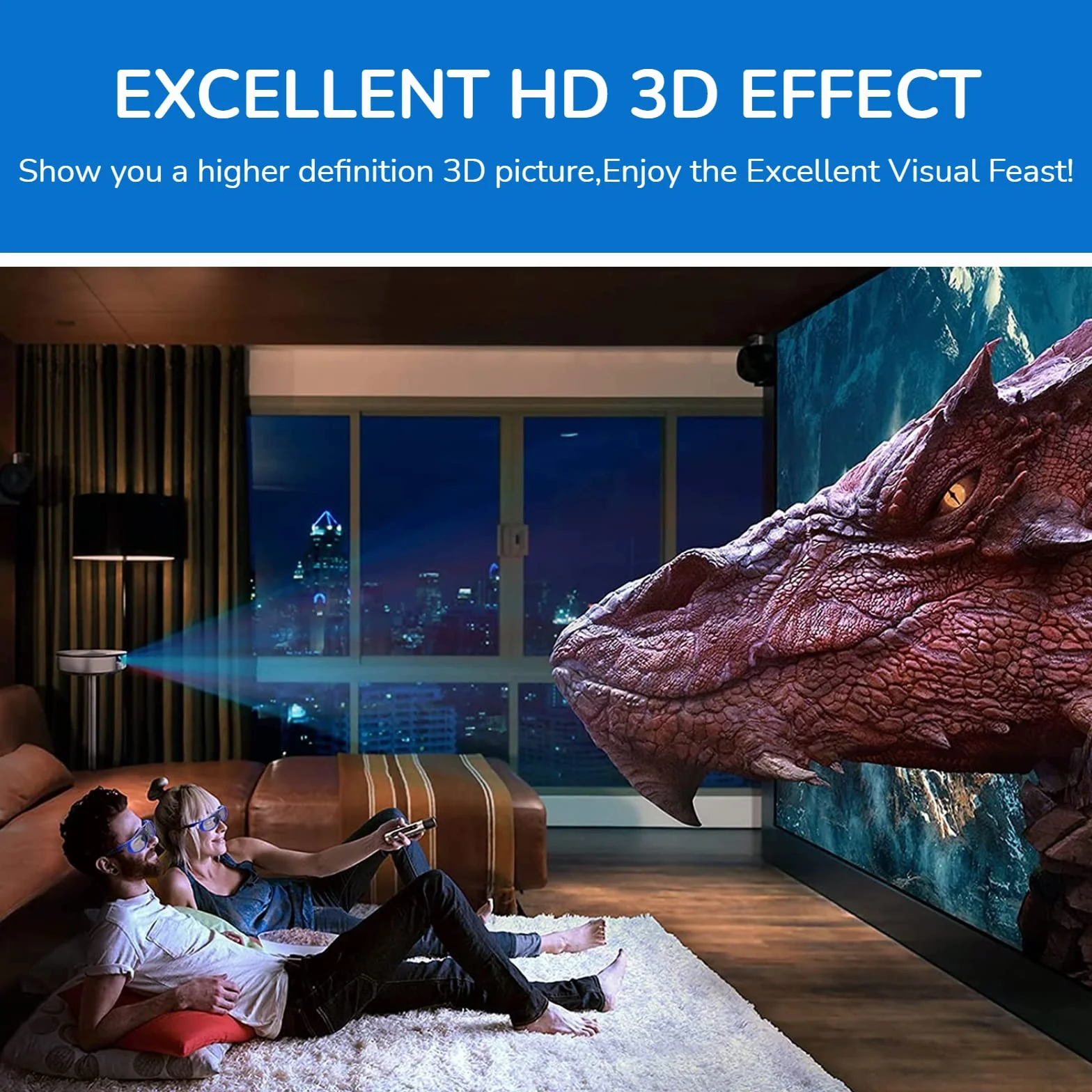 Okulary 3D DLP Link, Okulary z Aktywną Migawką 144 Hz do Wszystkich Projektorów 3D DLP Link, dla XGIMI ZX4 H1, dla JMGO G1 G3 X1, dla, dla Acer, dla Optoma, dla Hitachi Itp. (2
