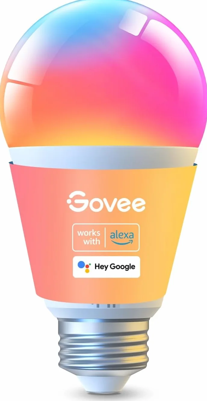 Govee Inteligentna żarówka E27, 1000 lm, Alexa RGBWW, możliwość ściemniania, Wi-Fi i Bluetooth, inteligentna żarówka 75 W, 54 sceny, 16 milionów kolorów DIY, 1 sztuka