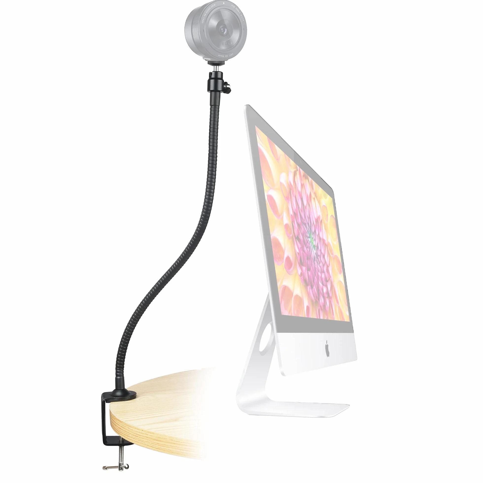 Uchwyt kamery internetowej Logitech C270 C310 C270i Brio 4K Brio 500 Brio 300 Brio 100 magnetyczny zaciskowy 64 cm