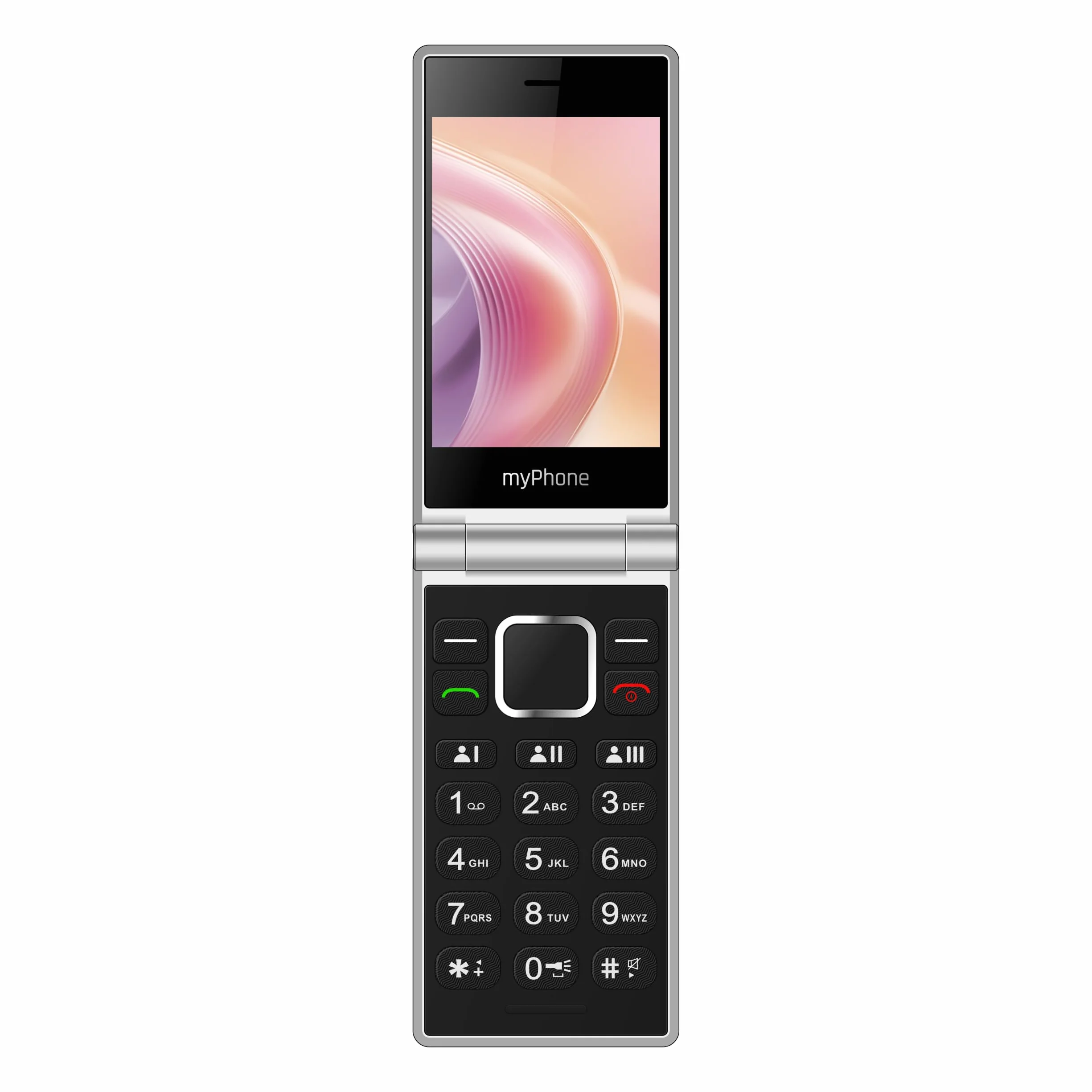 myPhone Tango 2 LTE telefon z klapką do seniorów bez abonamentu, 4G telefon dla seniora z dwa wyświetlacze, telefon dla seniora dużymi przyciskami, stacją ładującą, przyciskiem SOS, Dual SIM