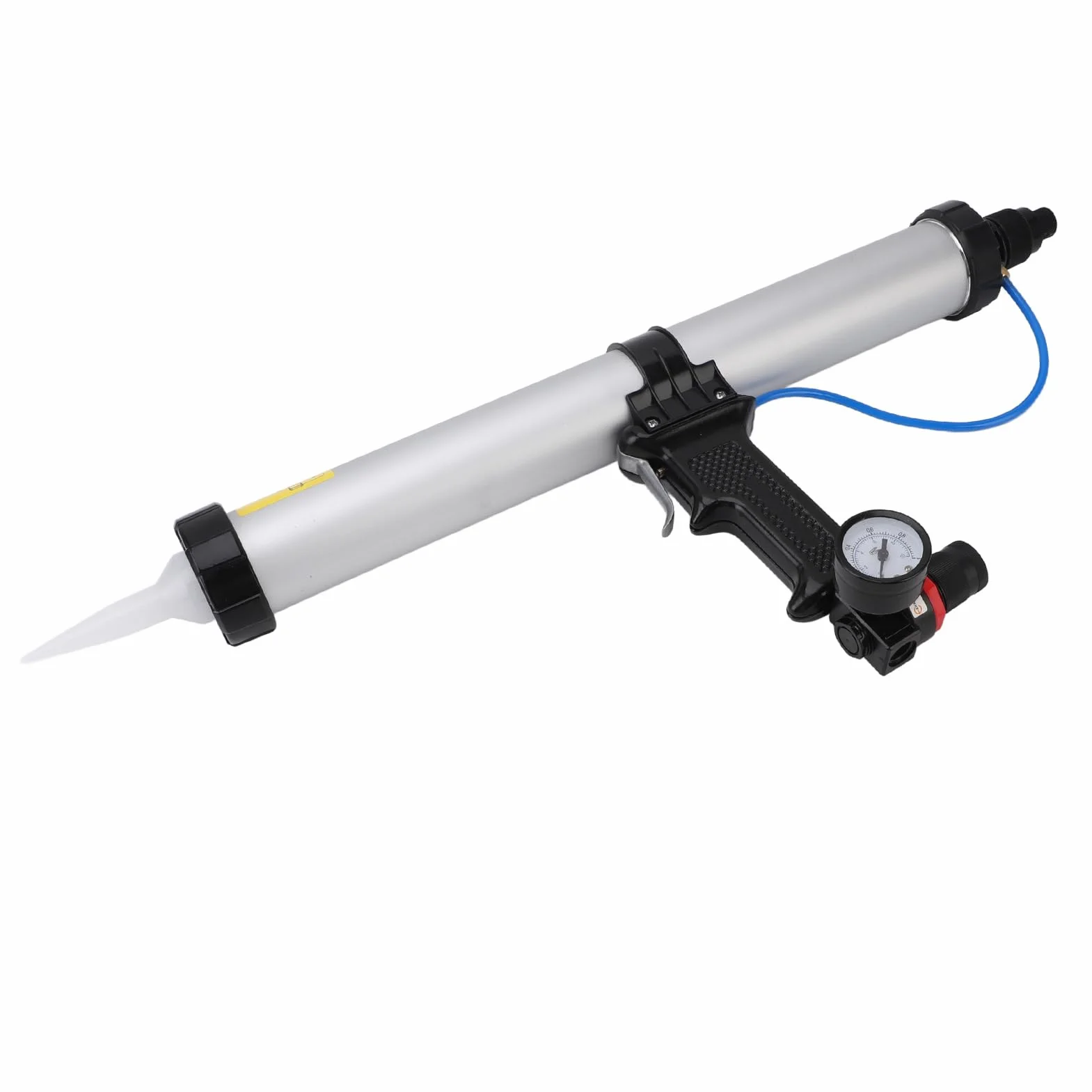 Pneumatyczny Pistolet do Uszczelniania, Wysokowydajne, Ergonomiczne Narzędzie do Uszczelniania Pneumatycznego, Aplikator ze Stopu Aluminium z 12 Akcesoriami Renowacji Budynków i Konserwacji
