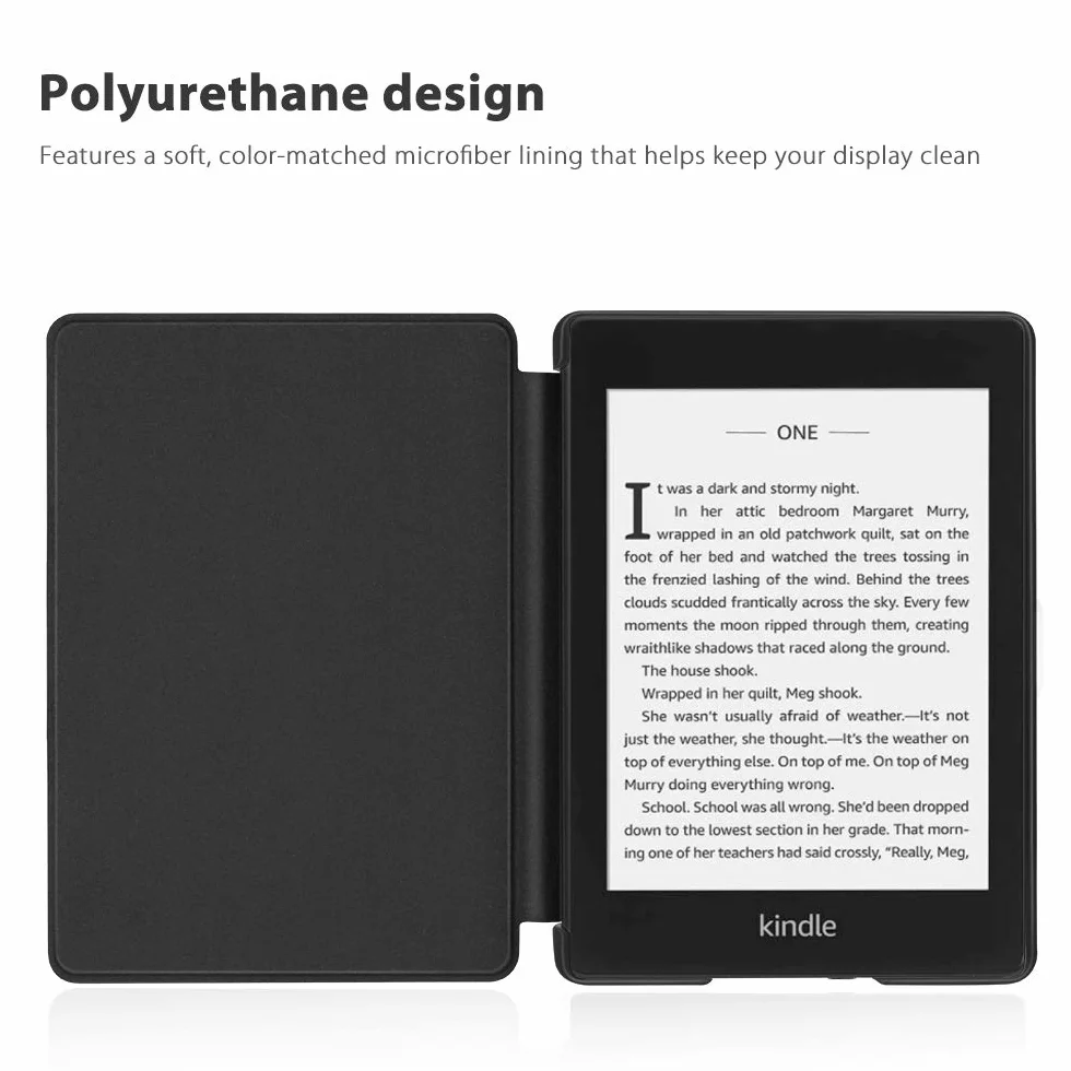 TNP Ochronne etui do Kindle Paperwhite 10 generacji 2018, twarde etui i etui PC do czytnika Amazon Kindle Paperwhite, automatycznego budzika i snu, czerwone i białe kwiaty