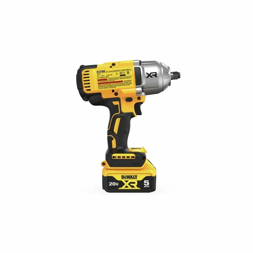 DEWALT 20 V MAX XR 1/2" klucz udarowy o wysokim momencie obrotowym z zestawem kowadła z pierścieniem wieprzowym (DCF900P2)