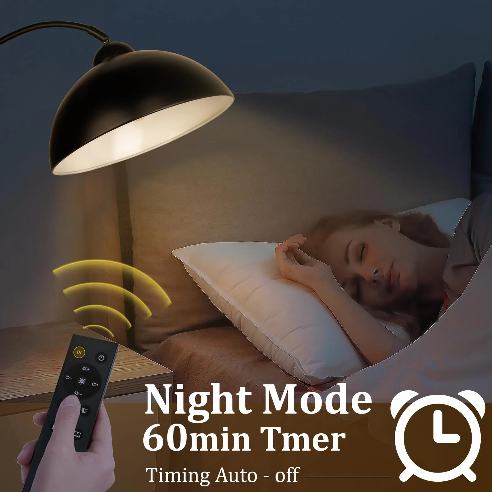 Lampa łukowa LED ściemniana elegancka lampa podłogowa z czarnym obrotowym kloszem lampa podłogowa magnetyczna pilot do salonu łóżko biuro