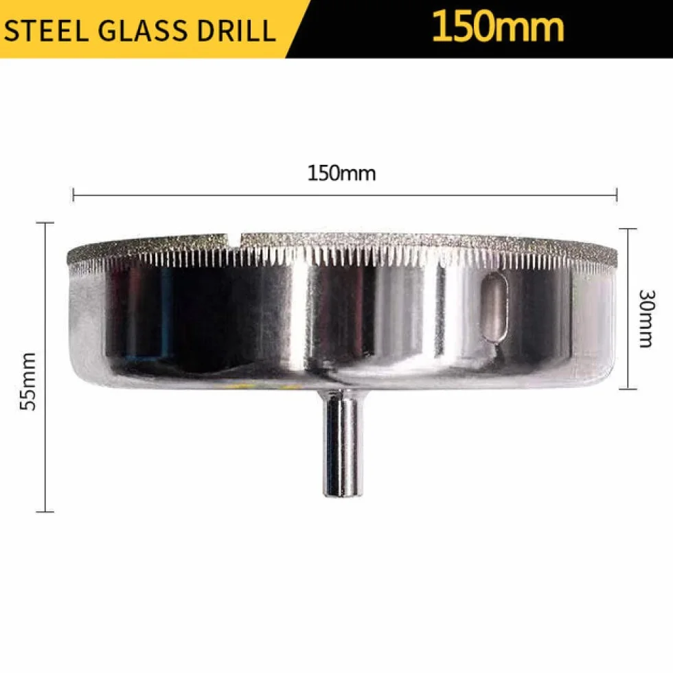 6-180mm diamentowe wiertło do szkła płytki marmurowe szklane ceramiczne otwornice wiertła narzędzia tnące wiertło diamentowe do elektronarzędzi, 150mm