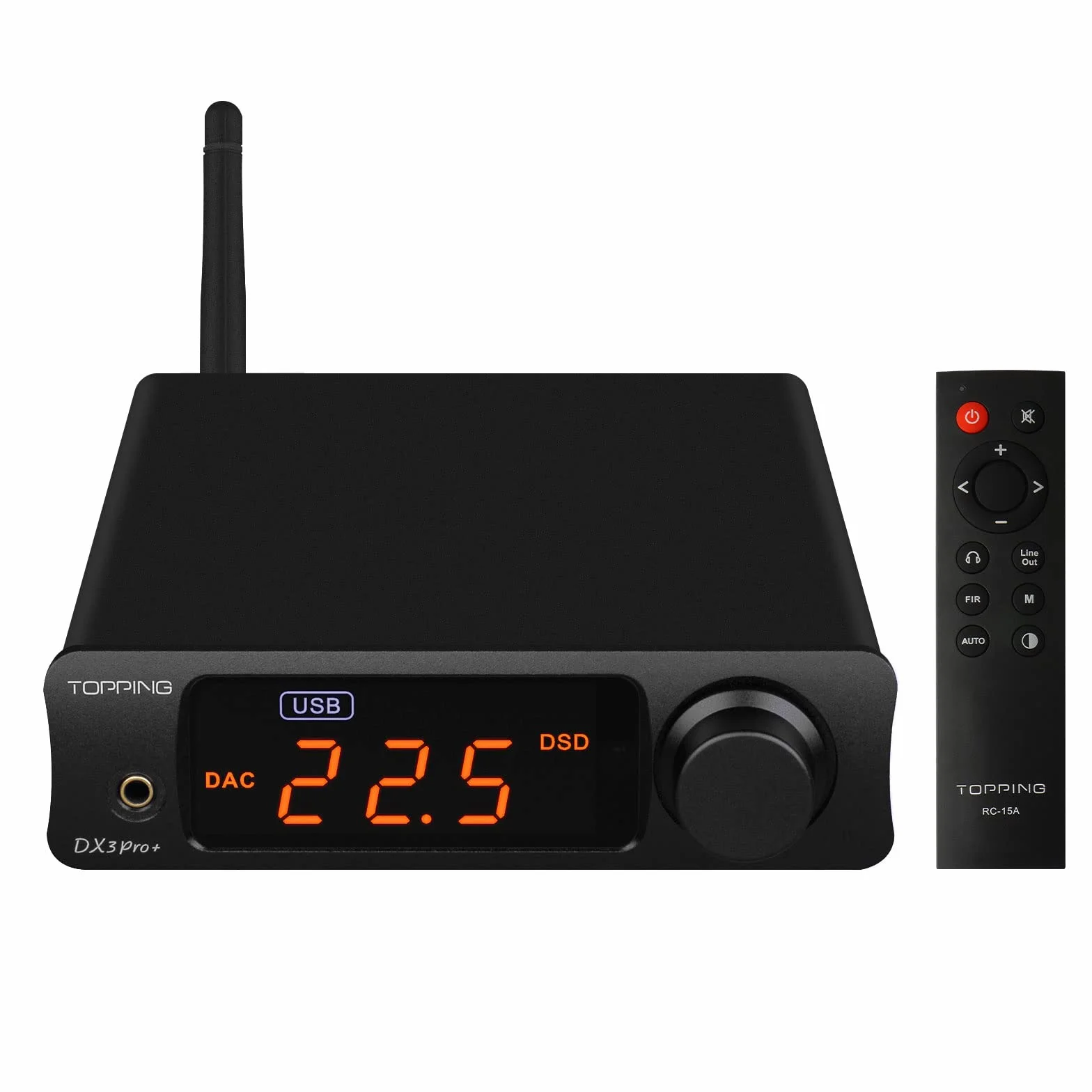 TOPPING DX3 Pro+ Bluetooth 5.0 Wzmacniacz Słuchawkowy DAC DSD512 Ldac Niskoszumowy Czarny