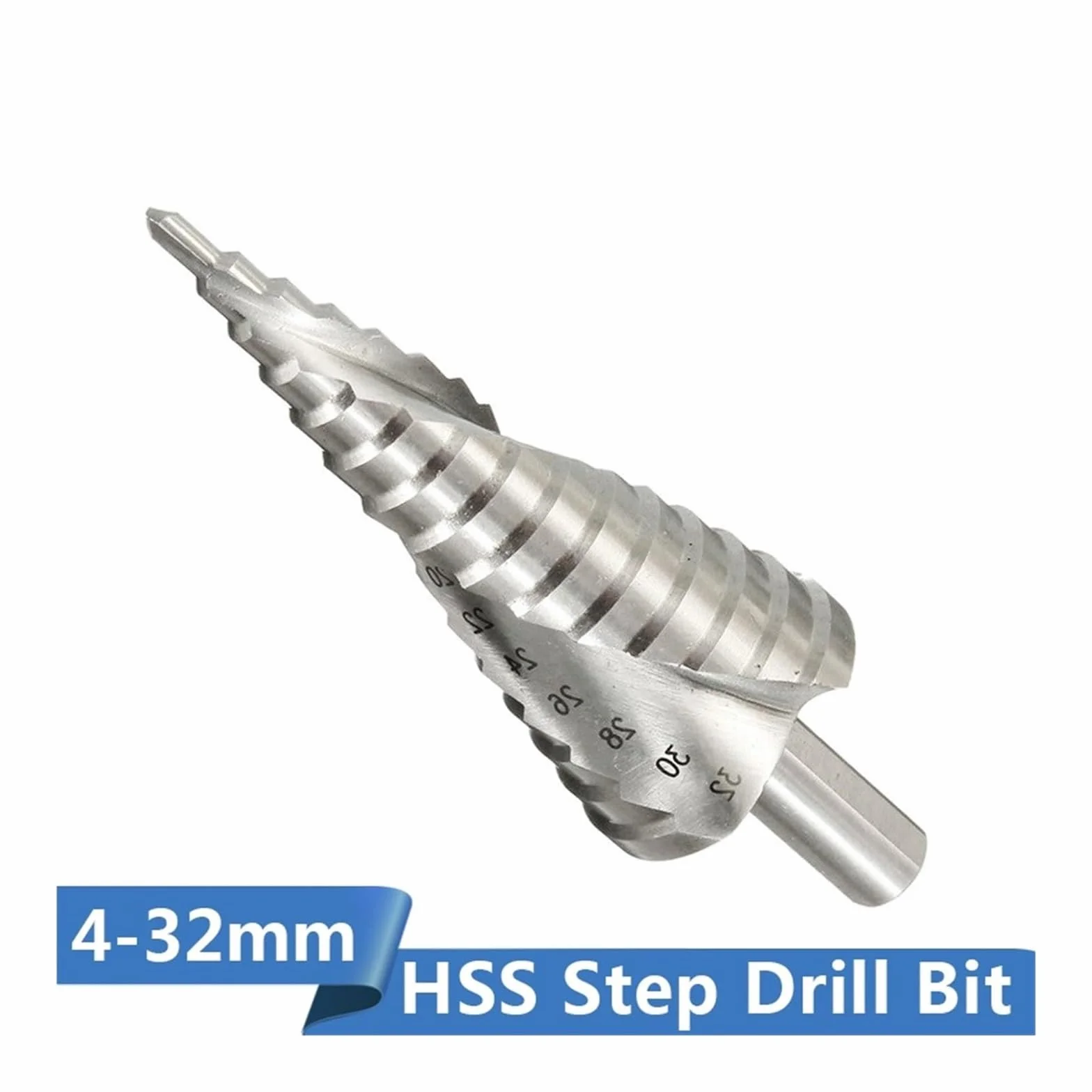 Wiertła do metalu, wiertło spiralne z rowkiem stopniowym, wiertło stopniowe 1 szt. 32 mm wiertło pagodowe wiertło sześciokątne(20mm)