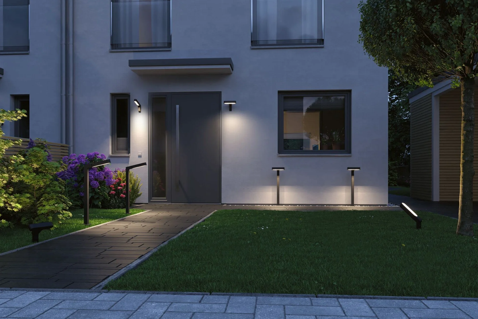 Paulmann 94544 Plug & Shine LED oprawa zewnętrzna Plug & Shine Spot Ito IP65 w zest. 1x6 Watt ściemn. opr. zewn. antracyt, metal, tw. szt. 3000 K