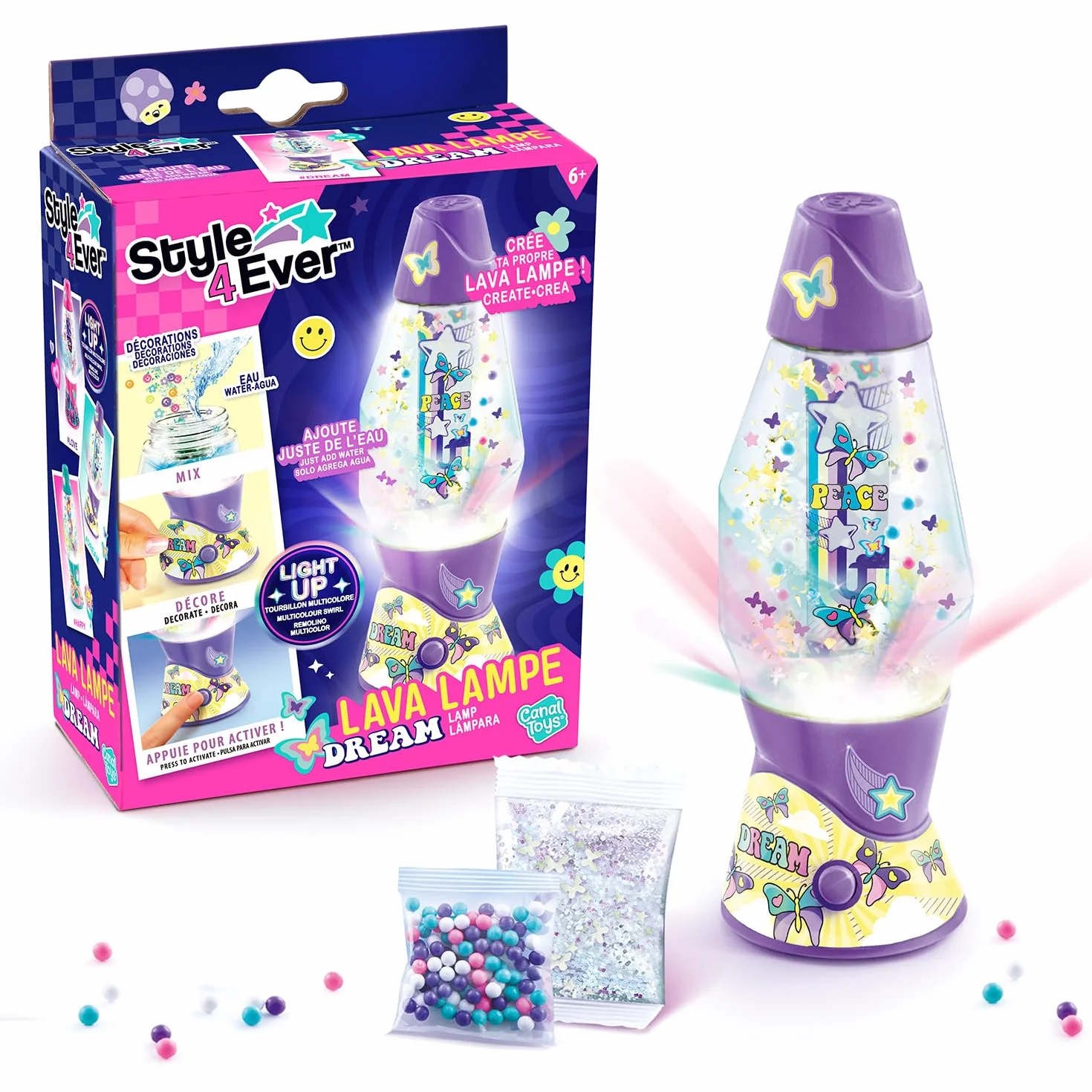 Canal Toys Lampa Mini Lava DIY, zielona niebieska fioletowa, jeden rozmiar