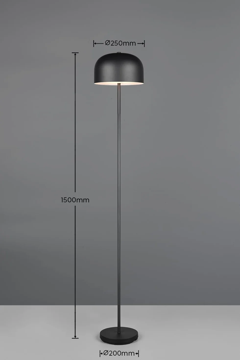 Reality Leuchten lampa stojąca LED z akumulatorem Jeff R49151132, metal czarny matowy, w zestawie 2,5 W LED