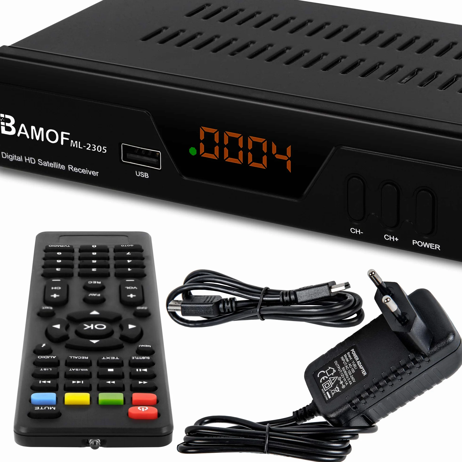 Bamof 2305 Cyfrowy odbiornik satelitarny HDTV DVB-S/S2 HDMI Full HD 1080p