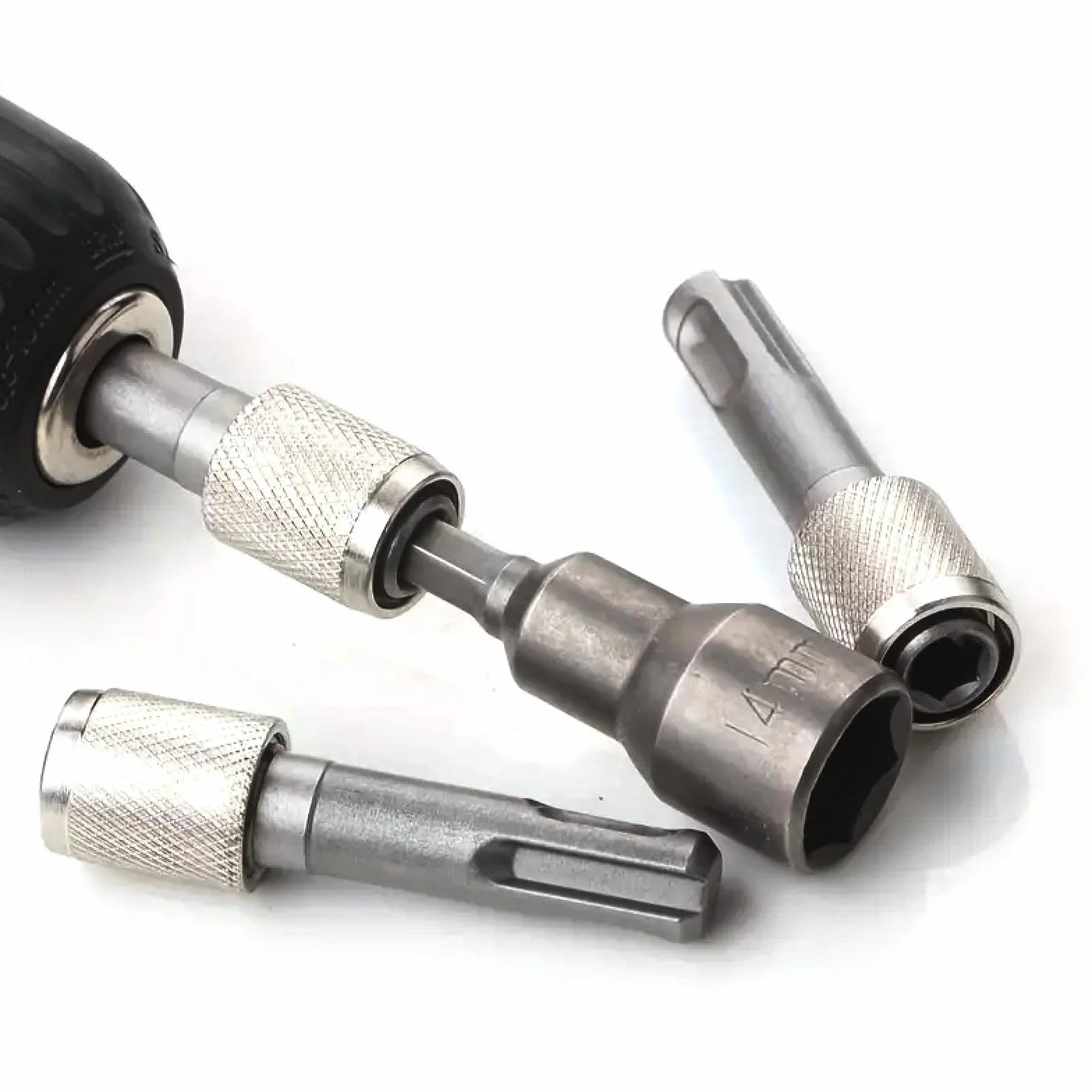 Konwerter na 1/4 Hex Shank Adapter Hexagonal Converter Elektryczny Młot Mocny Wkrętak Uchwyt Bitów Gniazdo Udarowy Klucz (Adapter SDS Hex 2szt)
