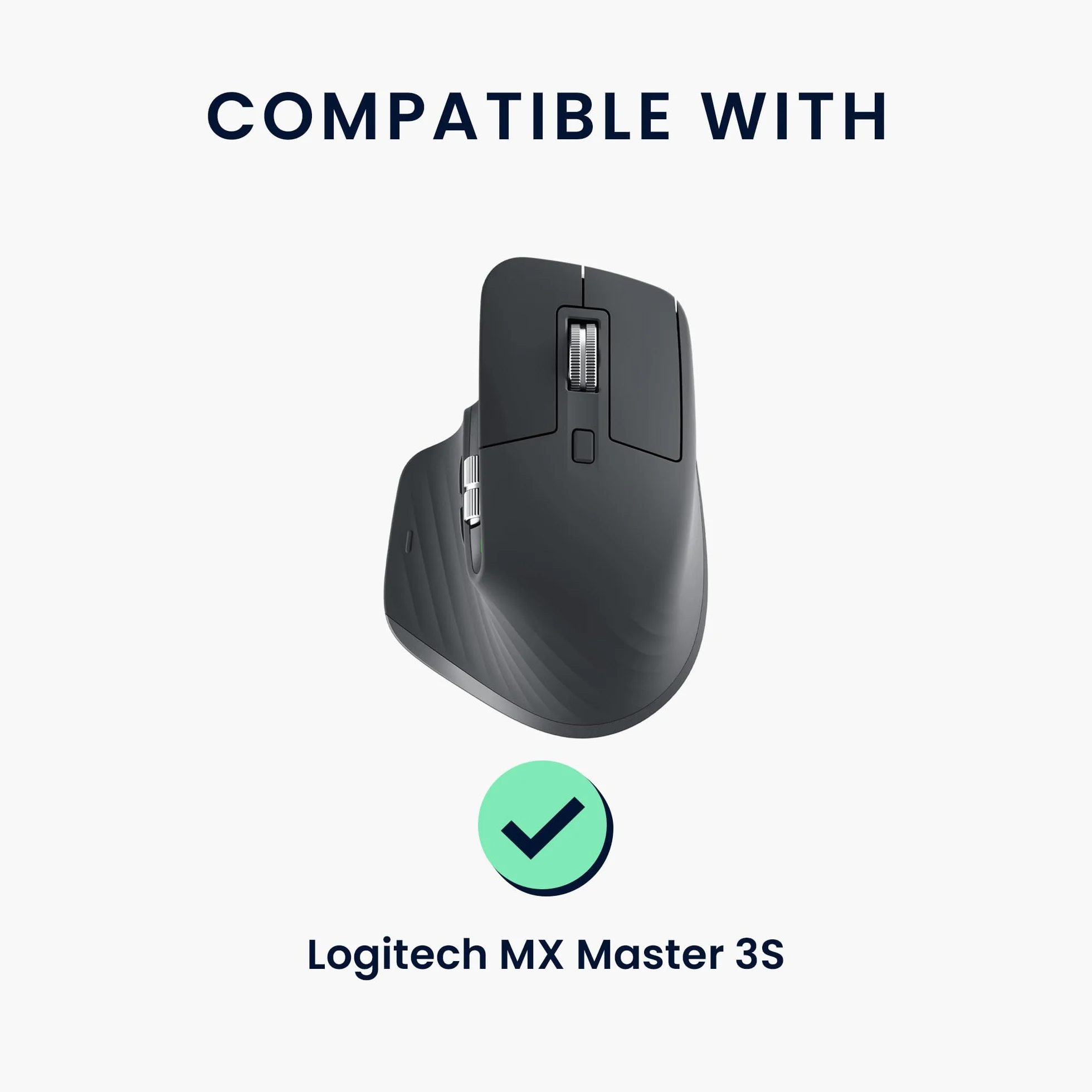 kwmobile Podkładki antypoślizgowe kompatybilne z Logitech MX Master 3S - PU Leather Gaming Grip Stickers - Black