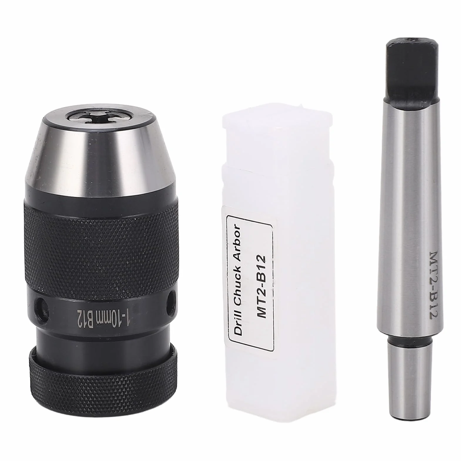 Uchwyt wiertarski Kuuleyn, bezkluczowy uchwyt wiertarski, samozaciskowy uchwyt wiertarski B12 od 1 do 10 mm z trzpieniem MT2 do B12, szeroko stosowany w różnych wiertarkach,