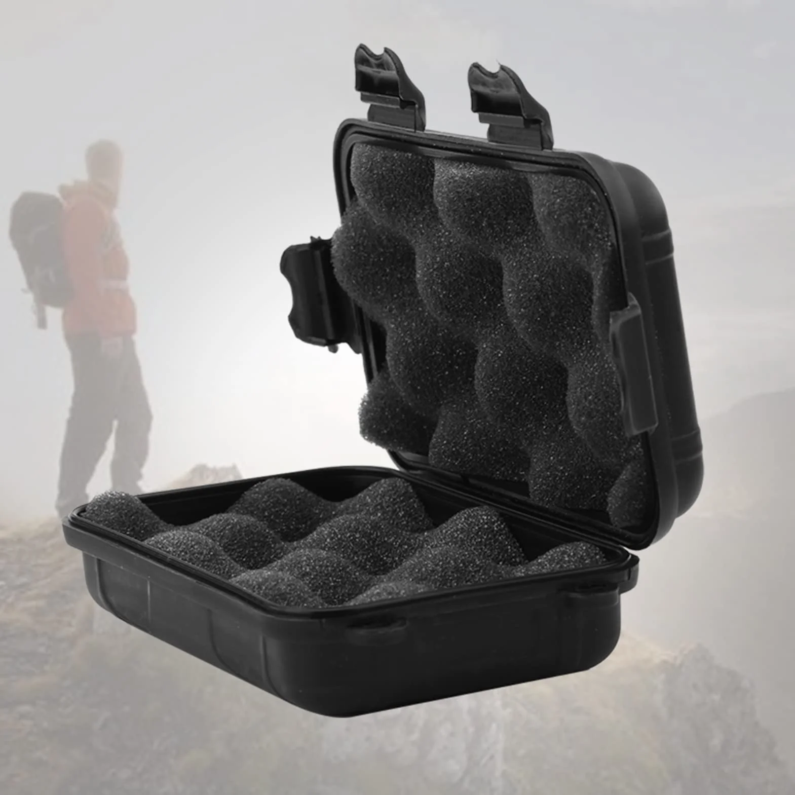 Alomejor Pudełko do przechowywania survivalowego z tworzywa sztucznego, odporne na uderzenia, wodoszczelne, hermetyczne, do aktywności na świeżym powietrzu, w podróży lub do użytku domowego