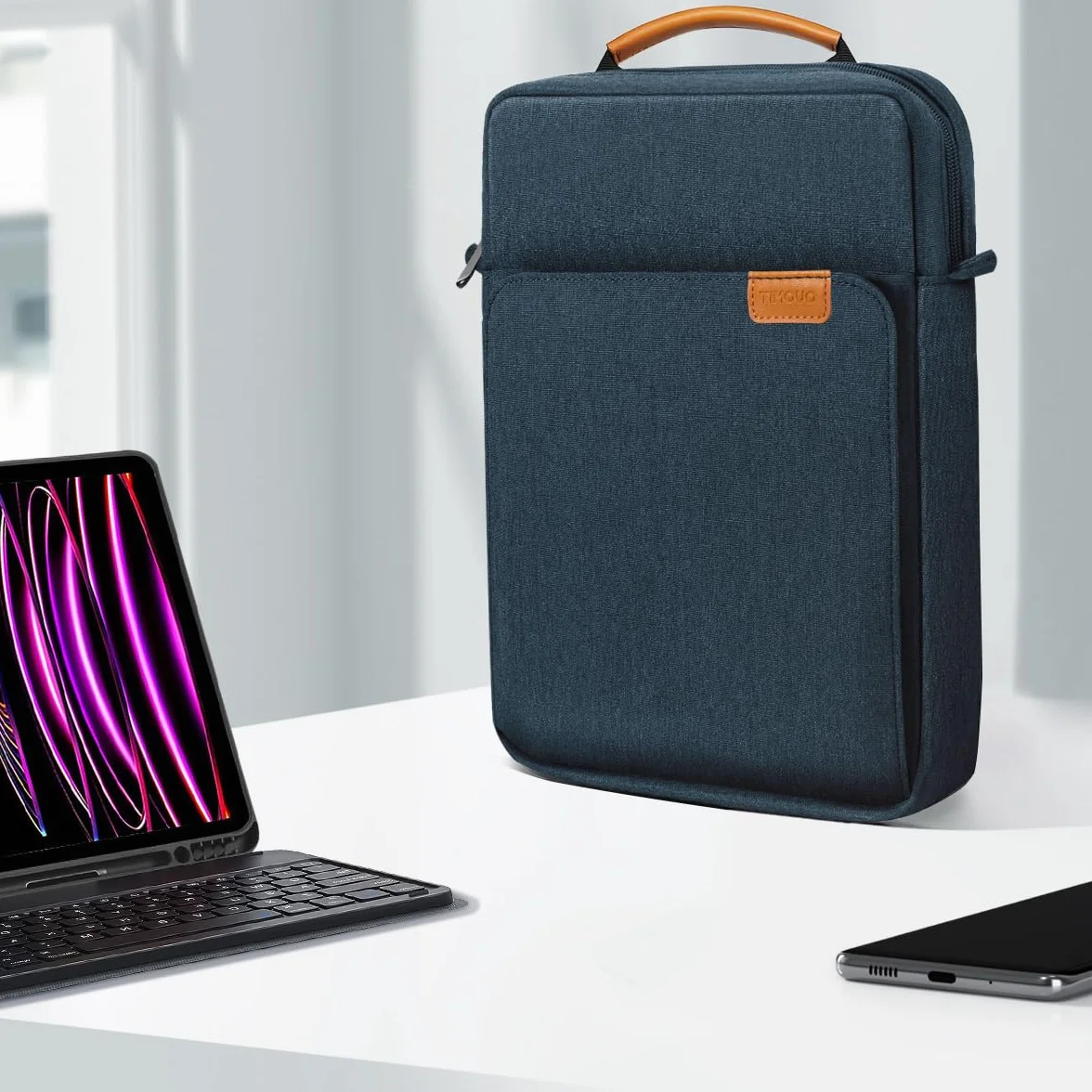 TiMOVO Etui na tablet z paskiem na ramię do iPada Air 27.9 cm 2024, iPad Pro 27.9 cm 2024-2018, iPad 10.2 2021-2019, iPad 10. generacji 2022, iPad Air 5/4 10,9, Galaxy Tab S9 2023