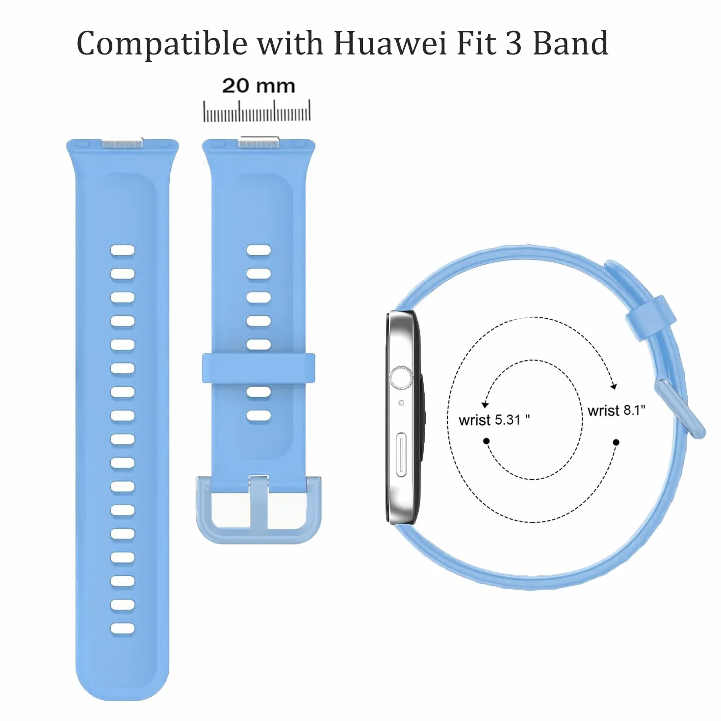 Pasek do Huawei Fit 3/4/4 Pro, miękki silikonowy