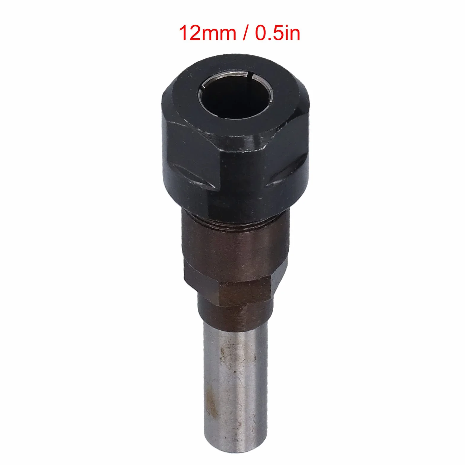 1/4 cala 8 mm 12 mm opcjonalne frezy z okrągłym trzonkiem ze stali nierdzewnej tuleje zaciskowe przedłużające uchwyt przedłużający do obróbki drewna wysokowydajny adapter (uchwyt 12 mm)