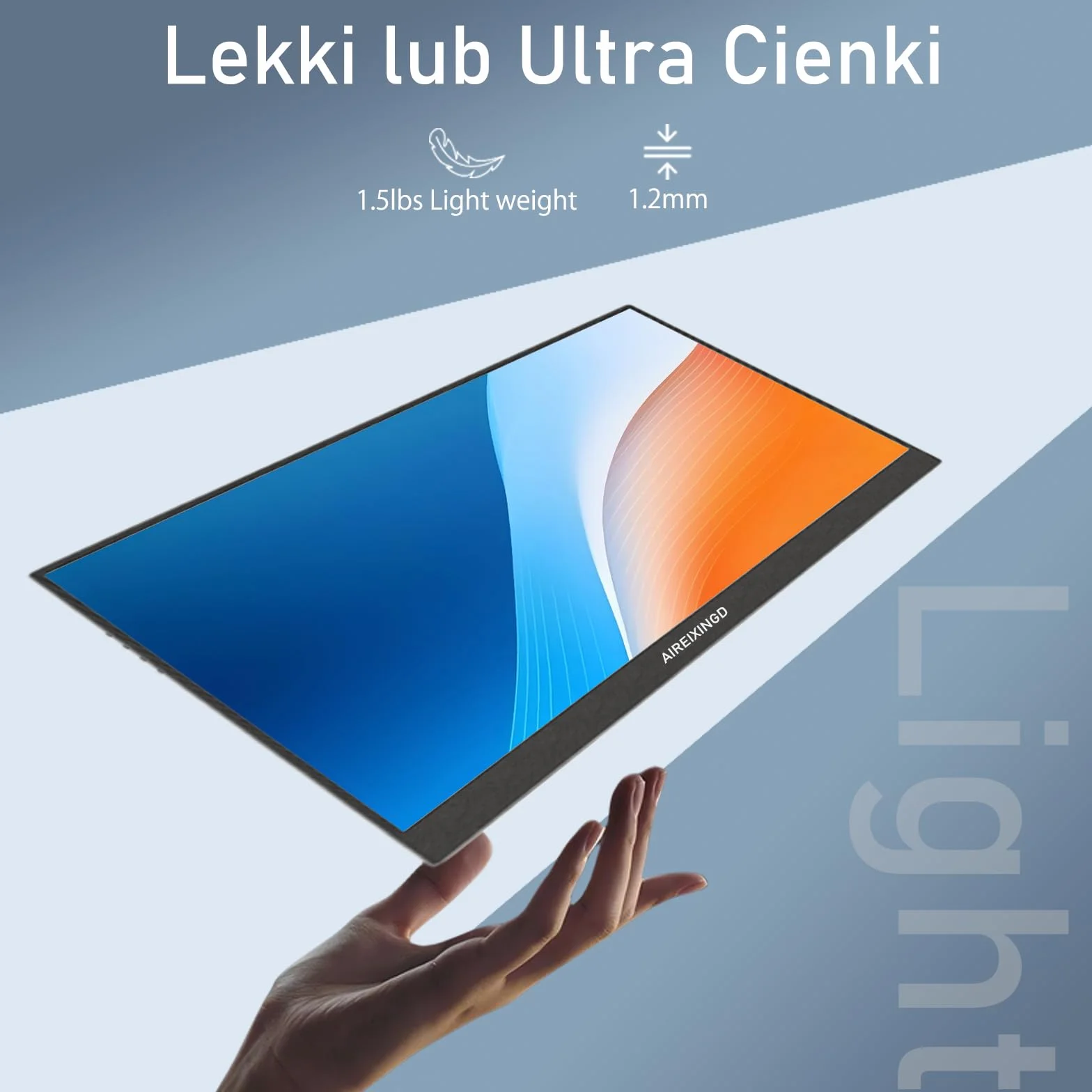 Przenośny monitor, 15,6" 1920×1080 FHD IPS przenośny ekran do laptopa ze stojakiem, montaż VESA,drugi ekran do laptopa/PC/Mac/PS5/Xbox - złącze USB C i HDMI [Klasa energetyczna A]