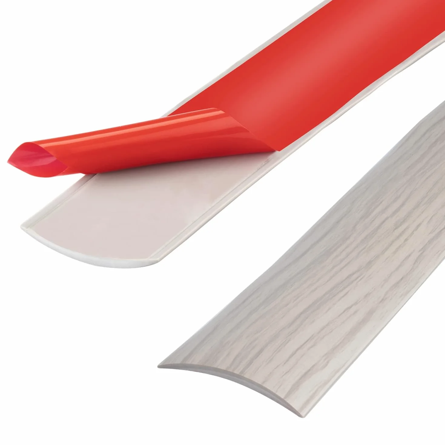 Taśma progowa z PVC 4 m, paski przejściowe podłogi, paski do podłóg laminowanych (4 cm, 4m-Grain de bois de frêne)