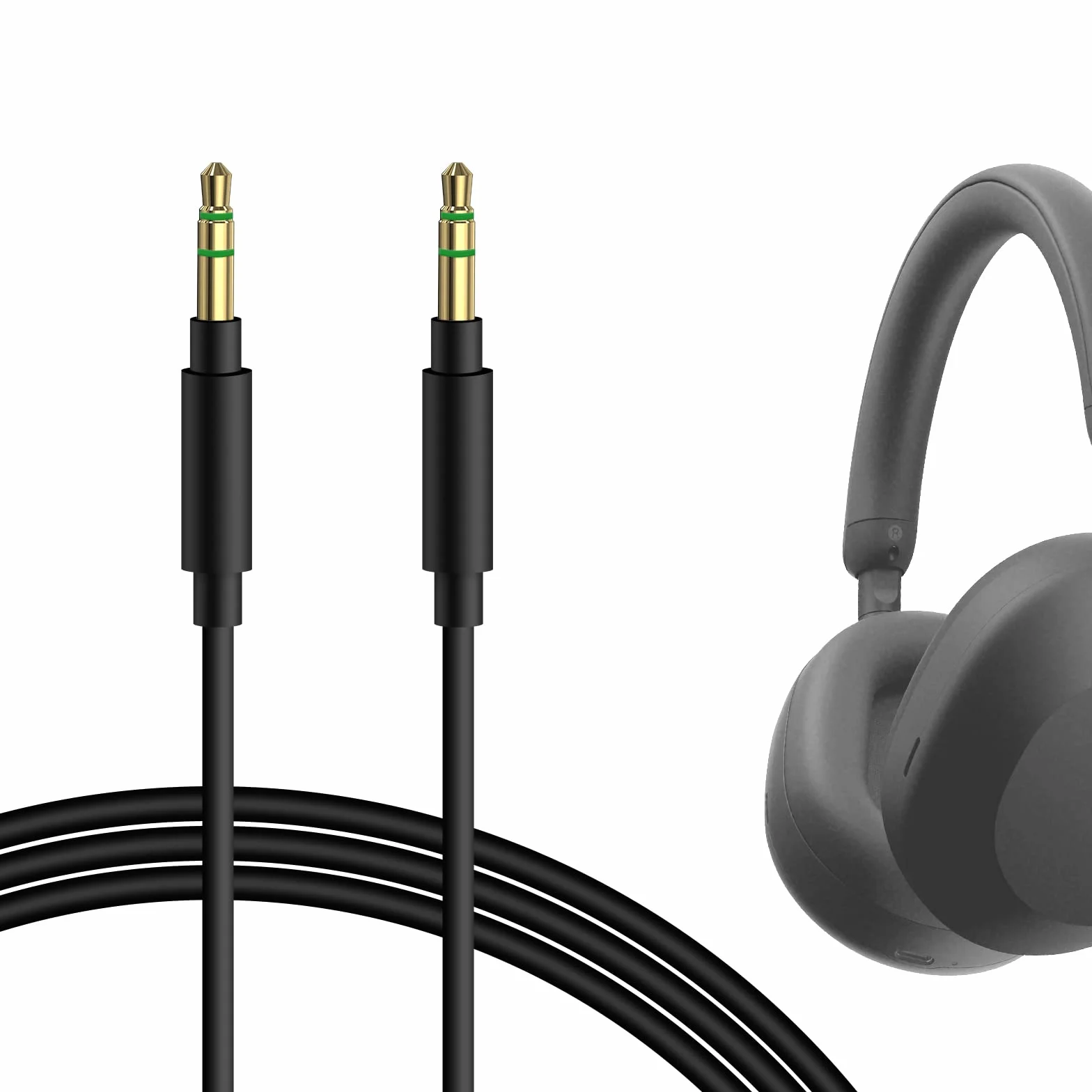 Geekria QuickFit Kabel audio kompatybilny ze słuchawkami Sony WH-1000XM5 1000XM4 1000XM3 XB910N XB900N CH710N CH700N H910N MDR-XB950BT 1AM2, wymienny kabel stereo 3,5 mm (1,2 m)