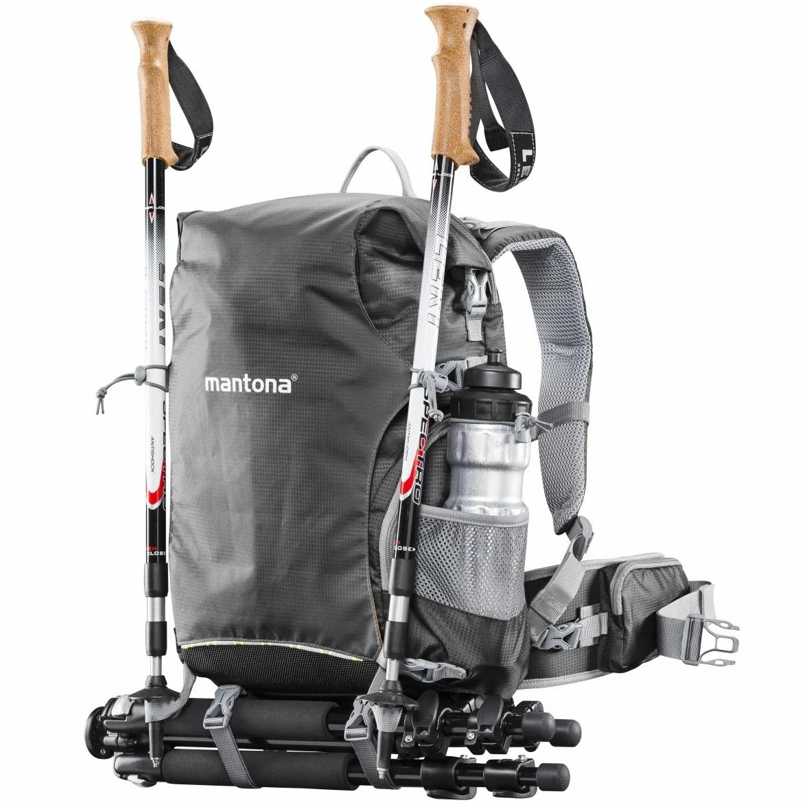Mantona ElementsPro 30 plecak outdoorowy czarny z osłoną przeciwdeszczową