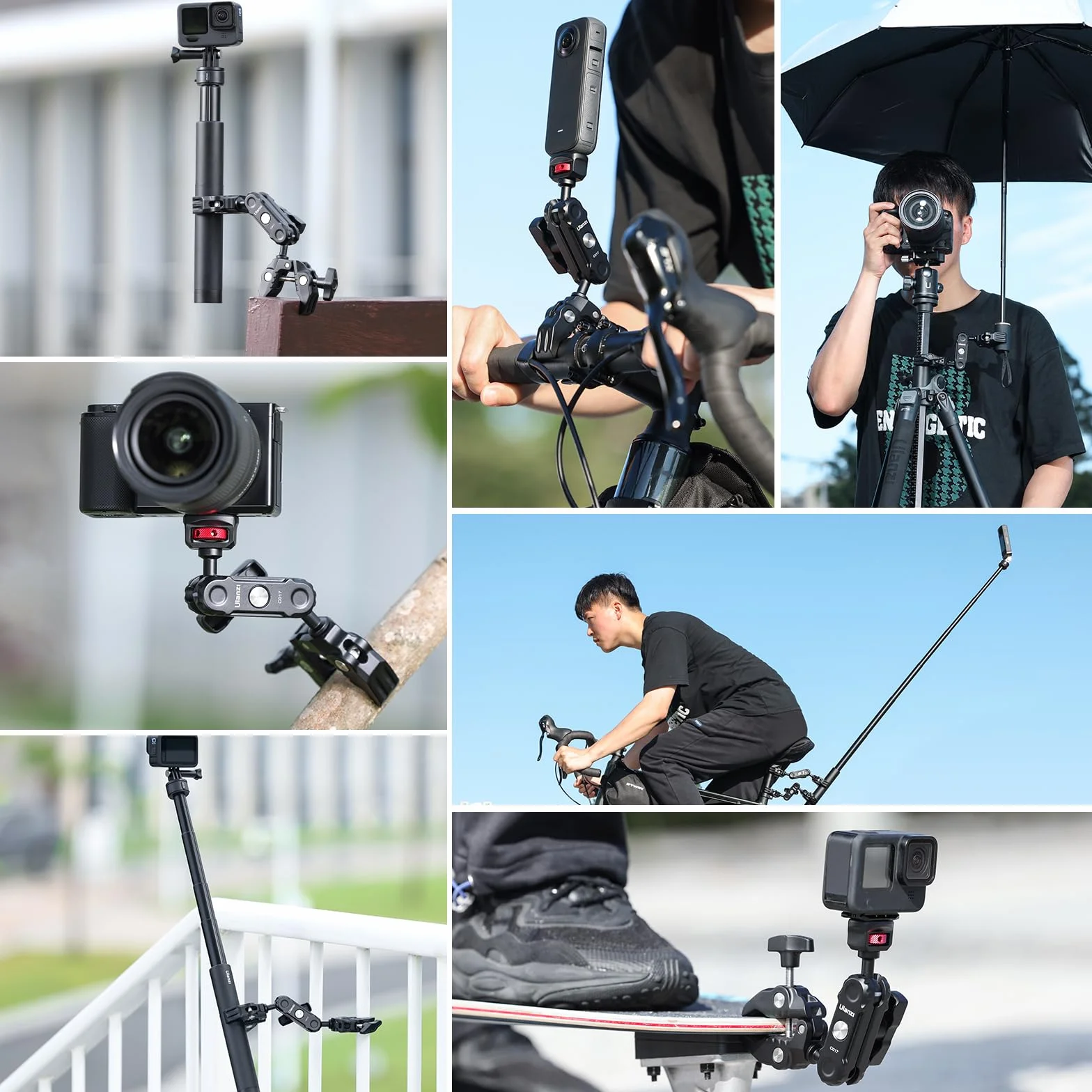 ULANZI Super Clamp Dual Head Uchwyt zaciskowy do aparatu