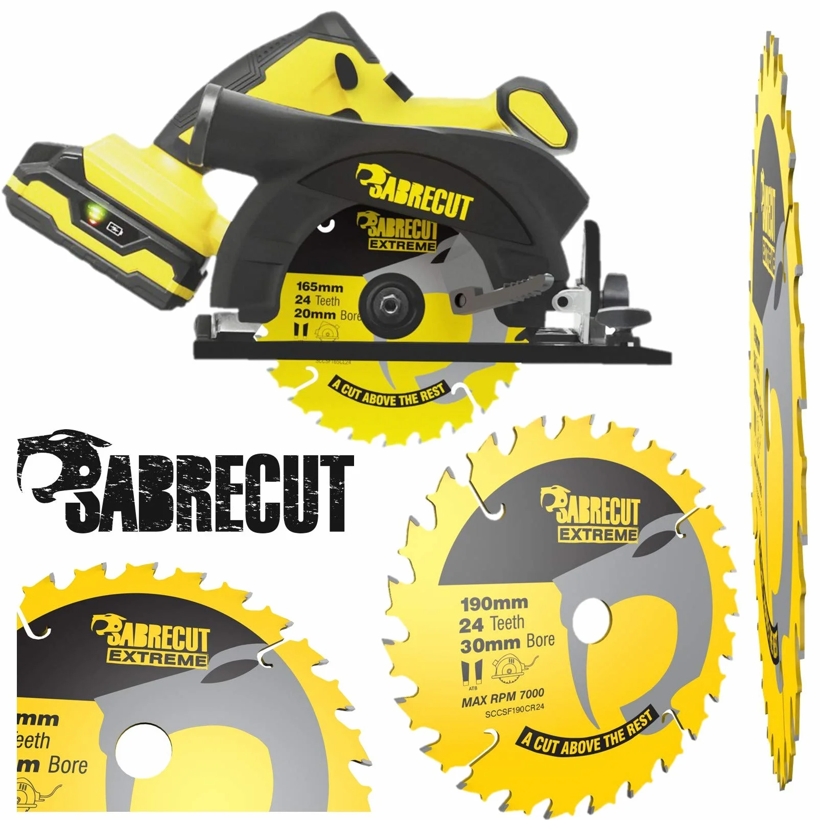 1 x SCCSF184CR4016 SabreCut 184 mm otwór 40T x 16 mm brzeszczot do piły tarczowej kompatybilny z Dewalt (DCS570, DCS572 i DWE560) Makita Milwaukee Ryobi i wieloma innymi
