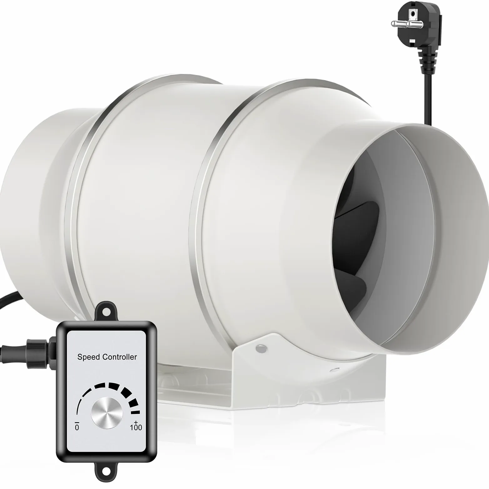 Wentylator kanałowy, regulator mocy HG o zmiennej prędkości 150 mm wyciąg powietrza do łazienki, warsztatu, hydroponiki, 110V-240V, silnik EC