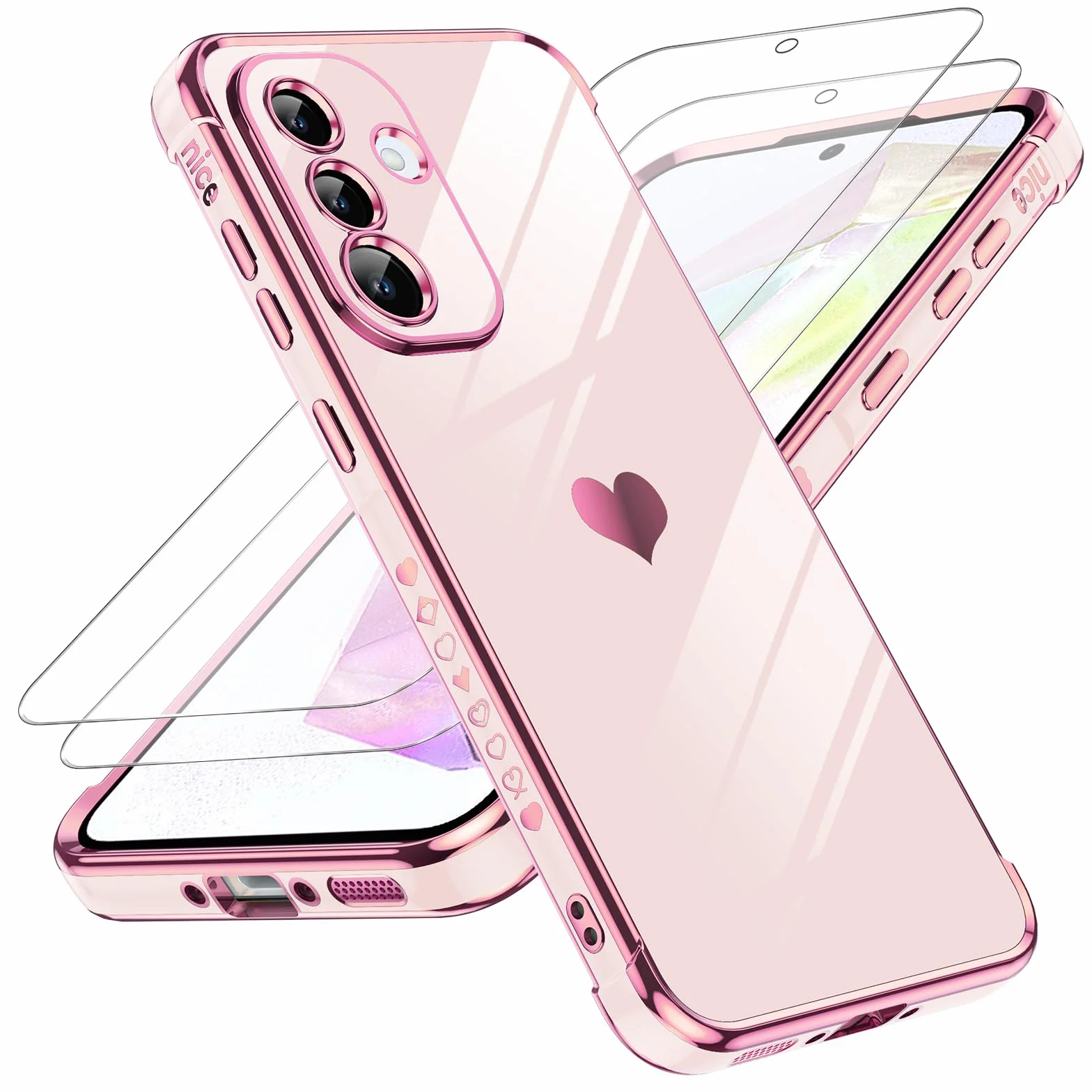 LeYi Etui do Samsung Galaxy A36 5G ze szkła hartowanego, TPU Zderzak, Ochrona aparatu, Odporna na wstrząsy
