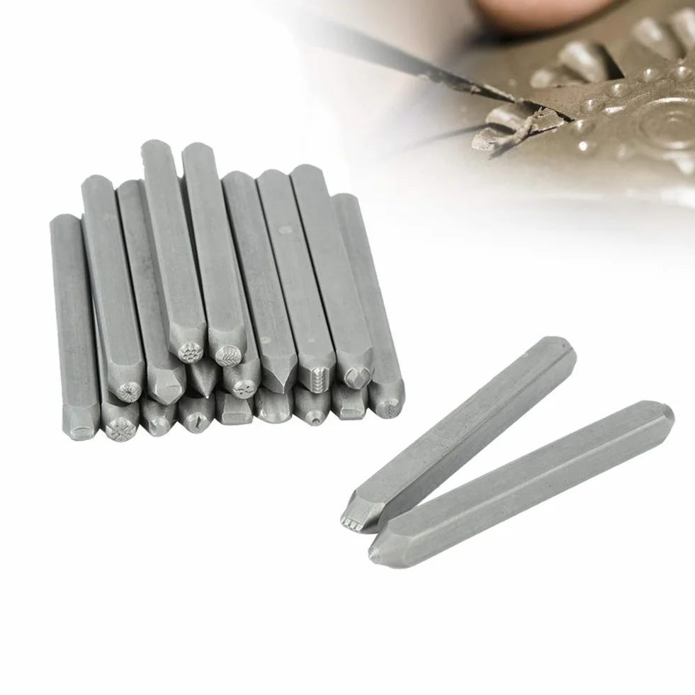 Dłuto Kowadełka Jubilerskiego, Zestaw Wyposażenia Dłuta Kowadła Metalowego, Forma Stempla Jubilerskiego Do Obróbki Biżuterii(20 * Quality Chisel)