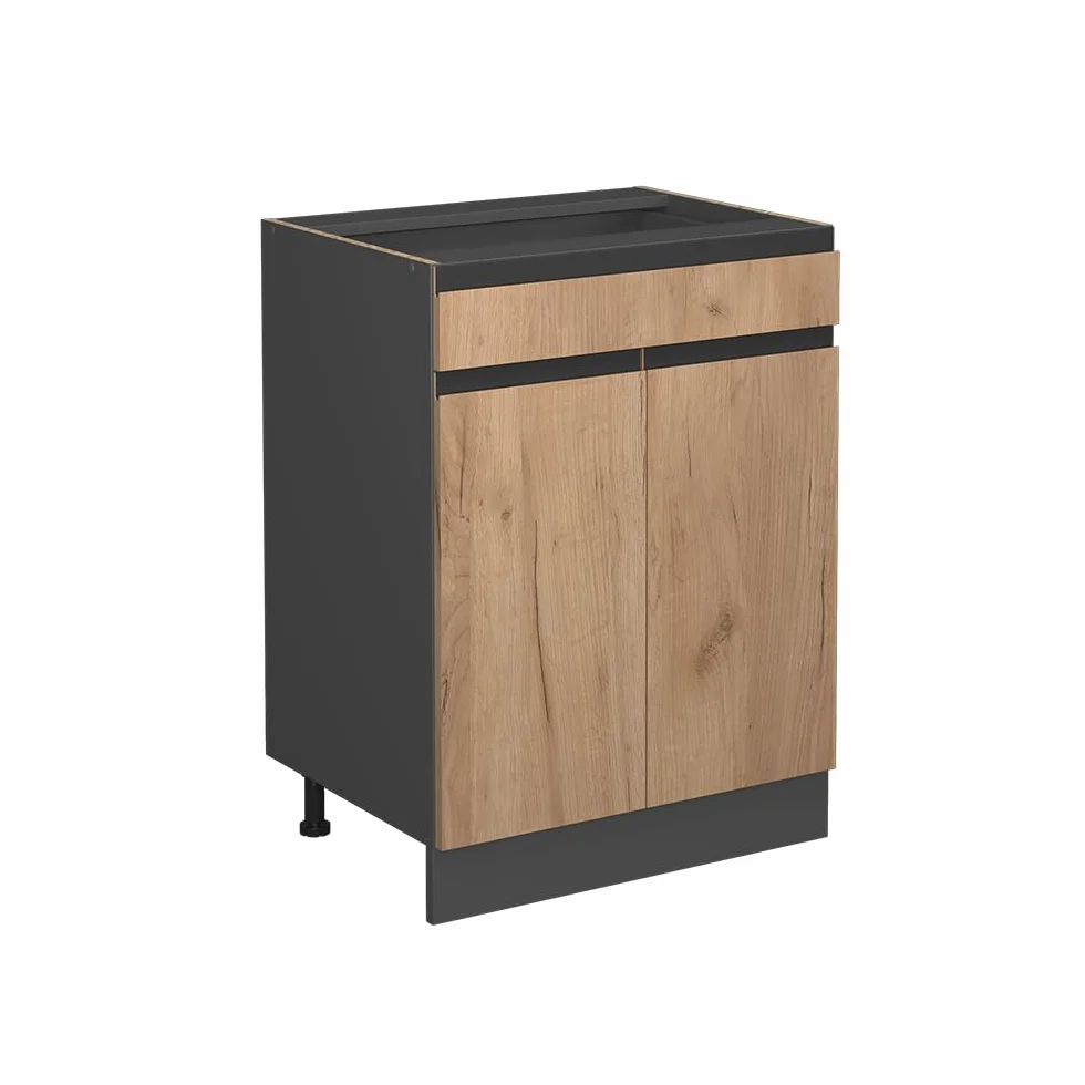 Vicco Front kuchenny "R-Line", Złoty dąby, 59.6 x 70.8 cm | front meblowy do szafki dolnej z szufladami, adapté aux armoires de cuisine R-Line pour une installation facile