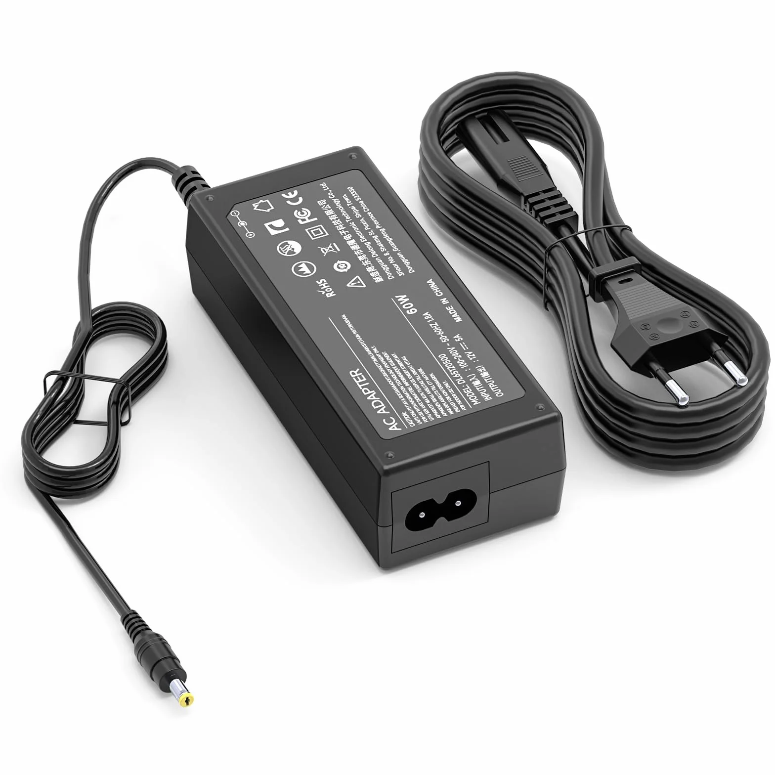 Zasilacz sieciowy 12V 5A 60W AC 100-240V do DC LED taśm świetlnych Transformator