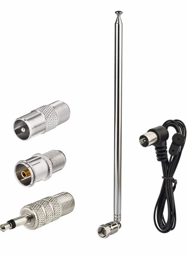 Superbat Teleskopowa antena FM 75 omów do odbiornika stereo Yamaha Onkyo Denon