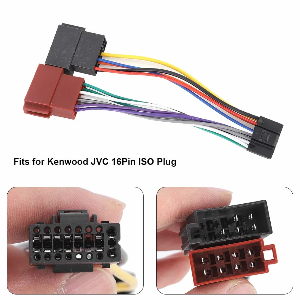 Adapter Kabla 16 Pin ISO do Radia Samochodowego Stereo Złącze Wiązka