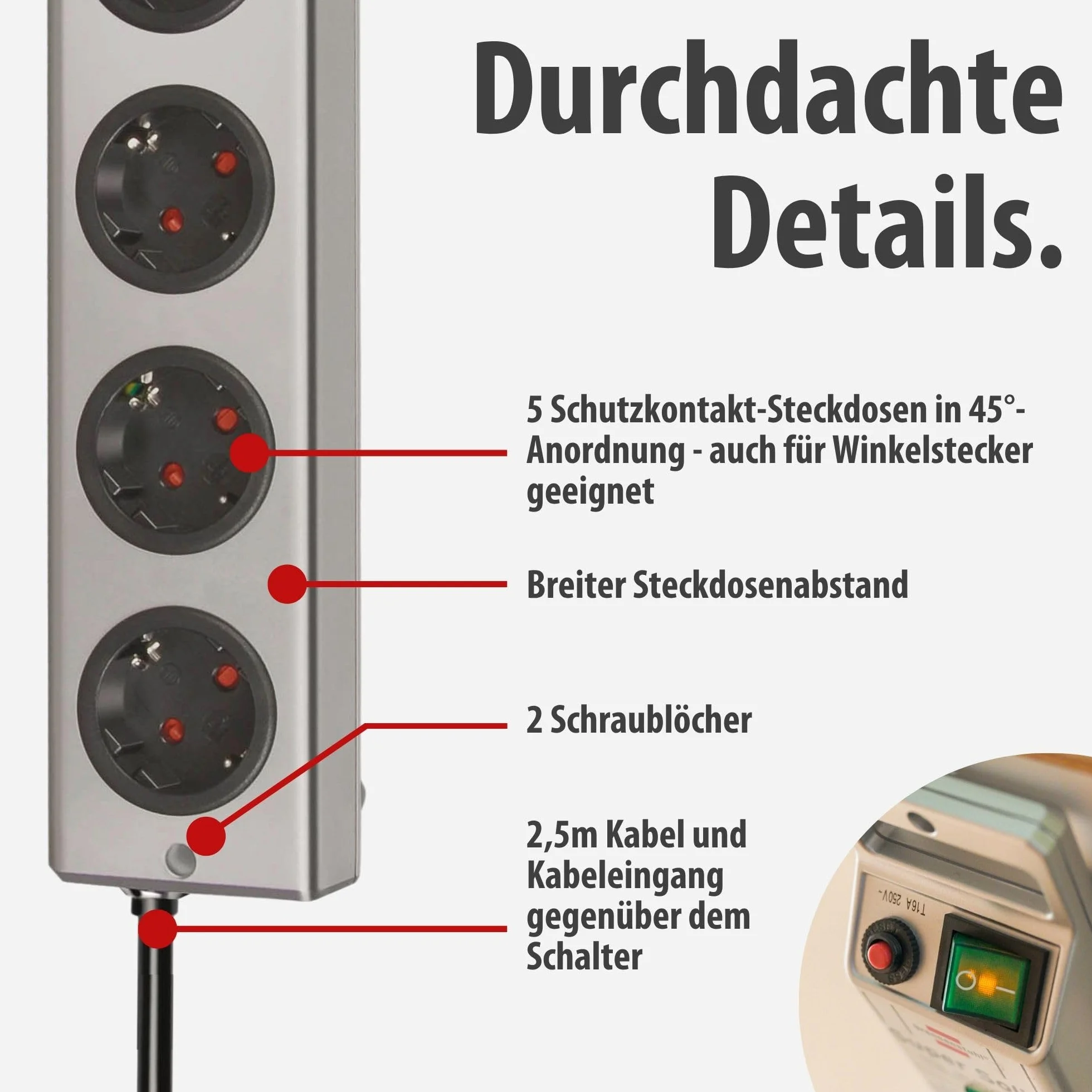 Brennenstuhl Supersolidna ochrona przeciwprzepięciowa 4,500 A