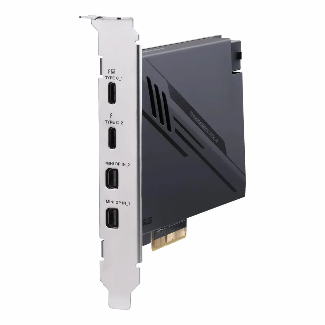 ASUS Karta ThunderboltEX 4, PCI Express, 2 x Thunderbolt 4 (USB-C), 2 x wejście Mini DisplayPort, TBT Header, USB 2.0