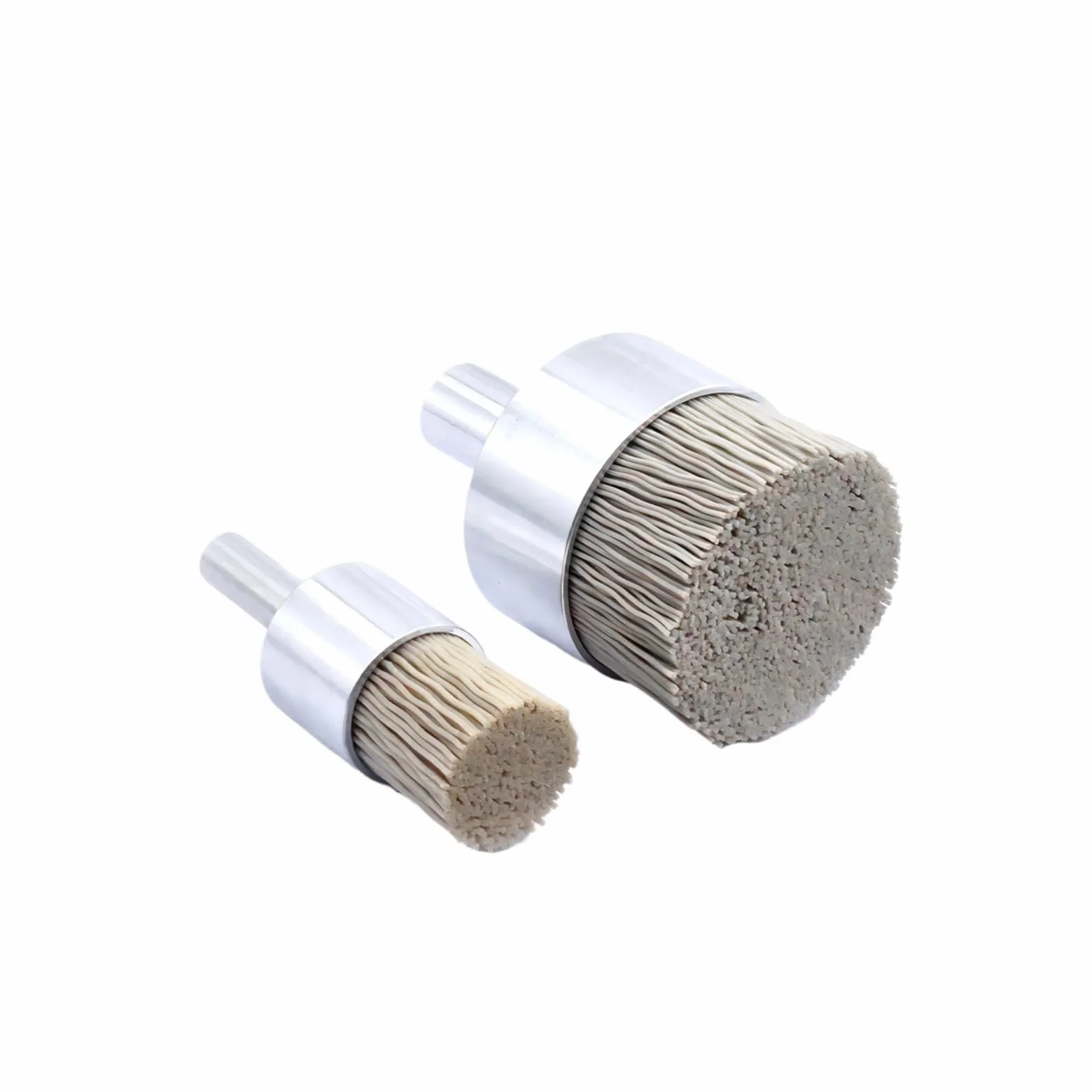 Nasadki szczotkowe do wiertarek, Zestaw szczotek końcowych metalowego koła garnkowego Wiertło Tlenek glinu Nylon ścierny 4-28 mm, ziarno 240-500(Grit500 Diameter22mm)