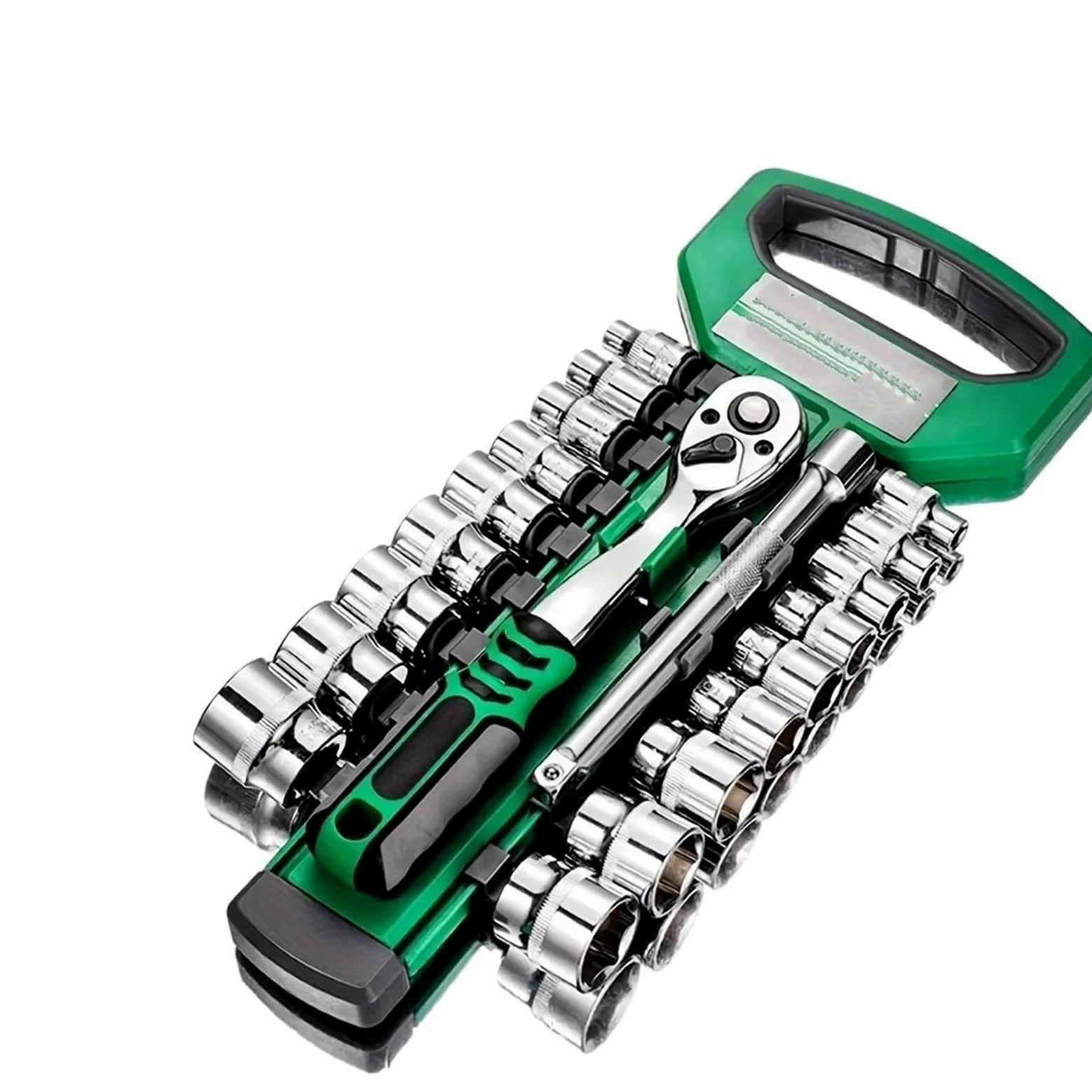 Telescopic Ratchet Zestaw nasadek 1/4"-3/8"-1/2", metrycznych i imperialnych z szybkozamykanym kluczem grzechotkowym, model 72 zęby klucz dynamometryczny(21pcs)