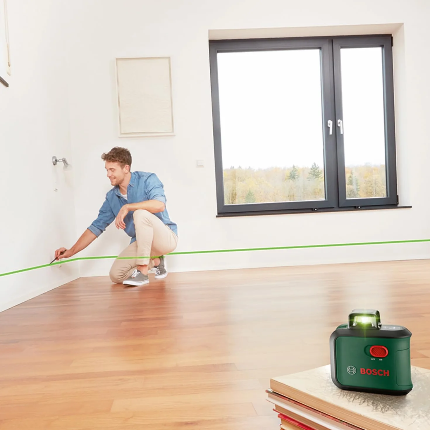 Bosch Home And Garden Laser Krzyżowy Advancedlevel 360 (3 Linie Laserowe, w Tym 360° do Wyrównywania Elementów w Całym Pomieszczeniu, Opakowanie Kartonowe)