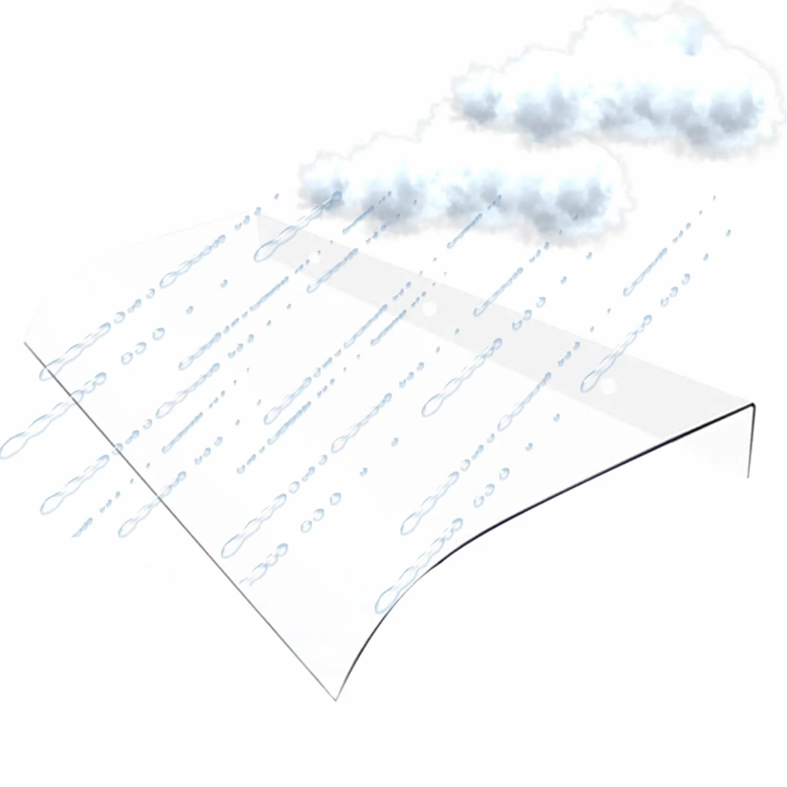 Przezroczysta markiza chroniąca przed deszczem i śniegiem, trwała, osłona okna i drzwi, gruba, 40 x 120 cm, na werandę, patio, schronienie, odporna na warunki atmosferyczne, markiza zewnętrzna.