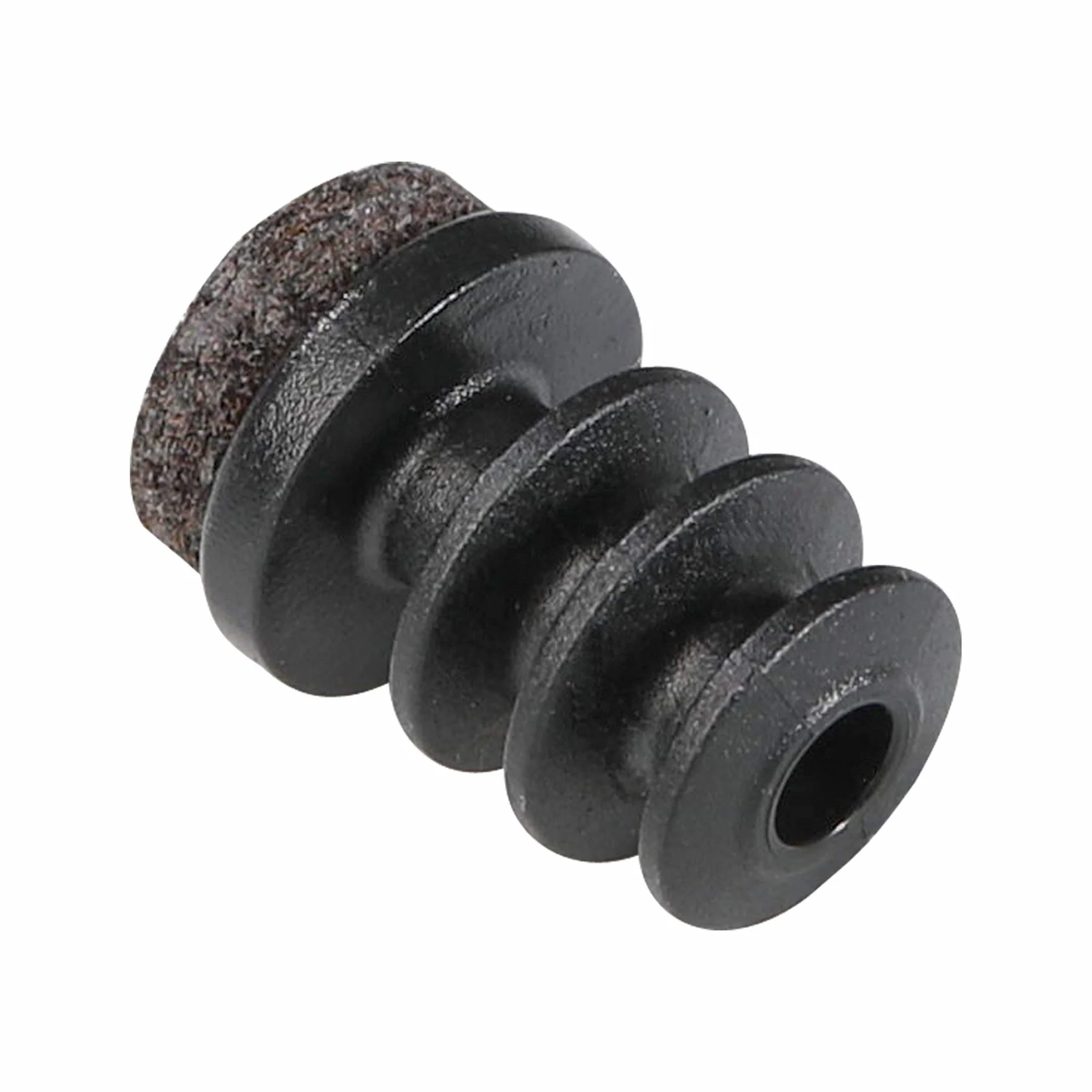 Adsamm INS-R-F-BL-16-16 INS-R-F-BL-16 16 x zaślepki lamelowe z filcu, czarne, Ø 16 mm