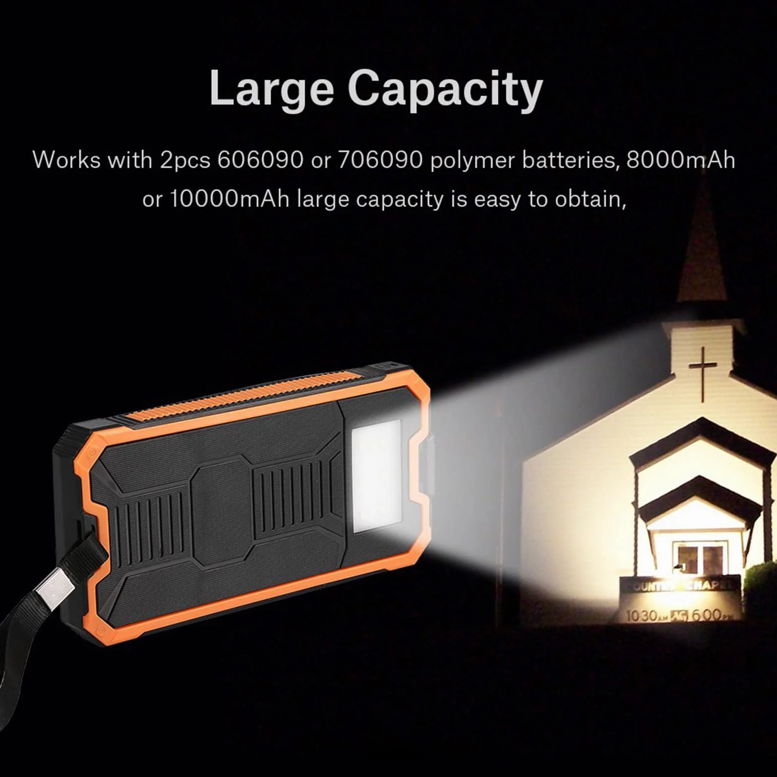 Power Bank Mobilny 20000 mAh Szybkie ładowanie Podwójny USB Zestaw ORANGE