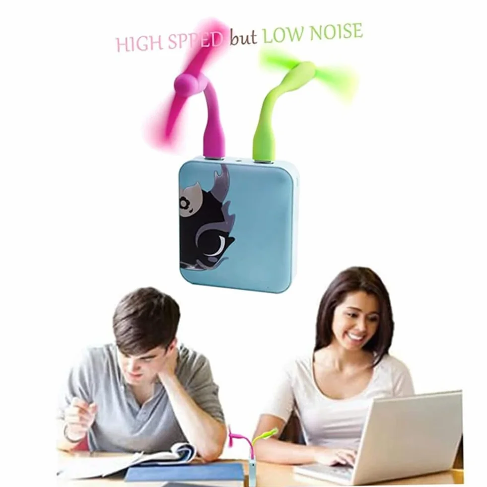 Wielofunkcyjny Mini Wentylator Biurkowy USB z Uniwersalną Lampką USB EnergooszczęDna PrzenośNa Lampka LED, PomarańCzowa