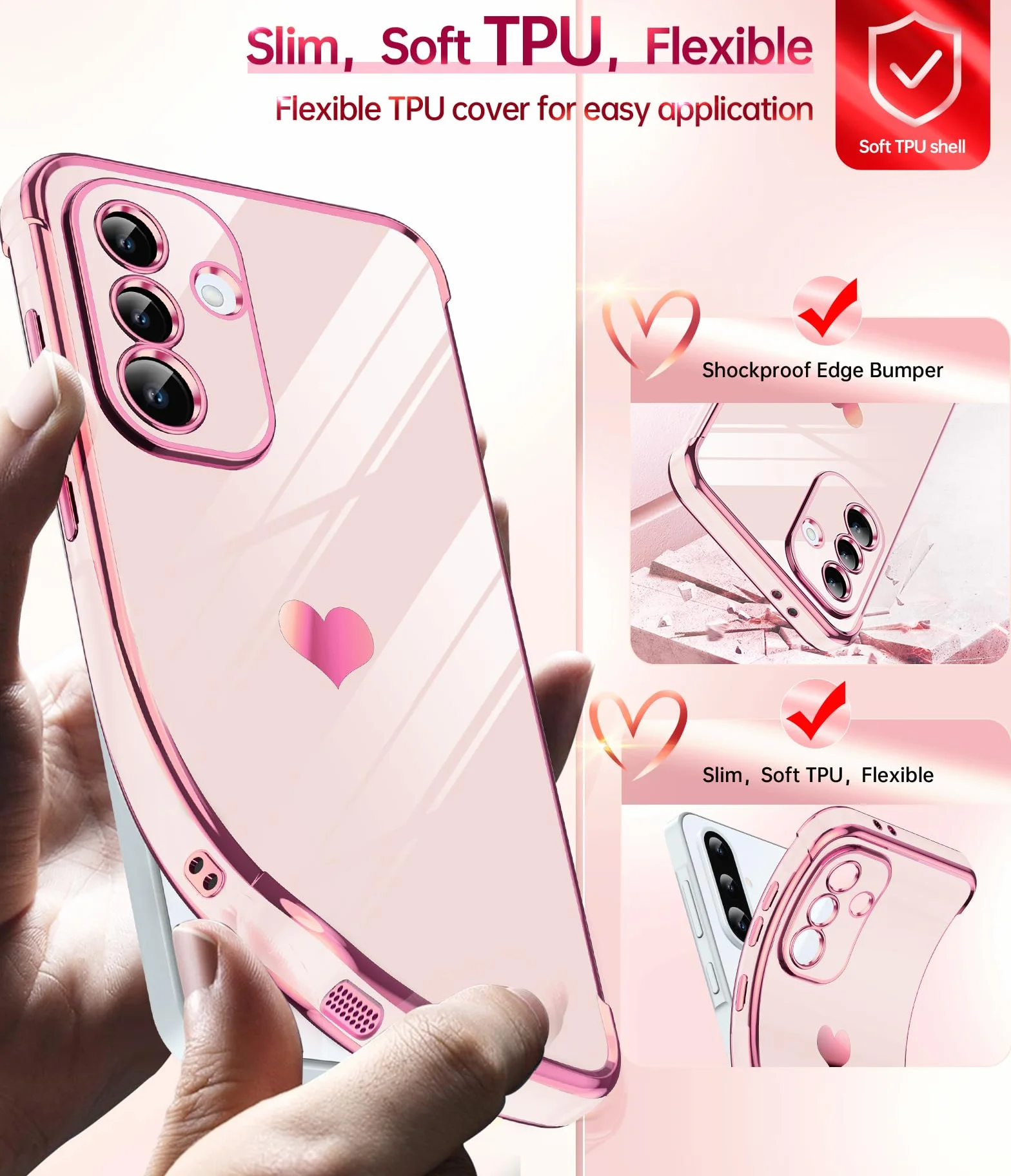 LeYi Etui do Samsung Galaxy A36 5G ze szkła hartowanego, TPU Zderzak, Ochrona aparatu, Odporna na wstrząsy